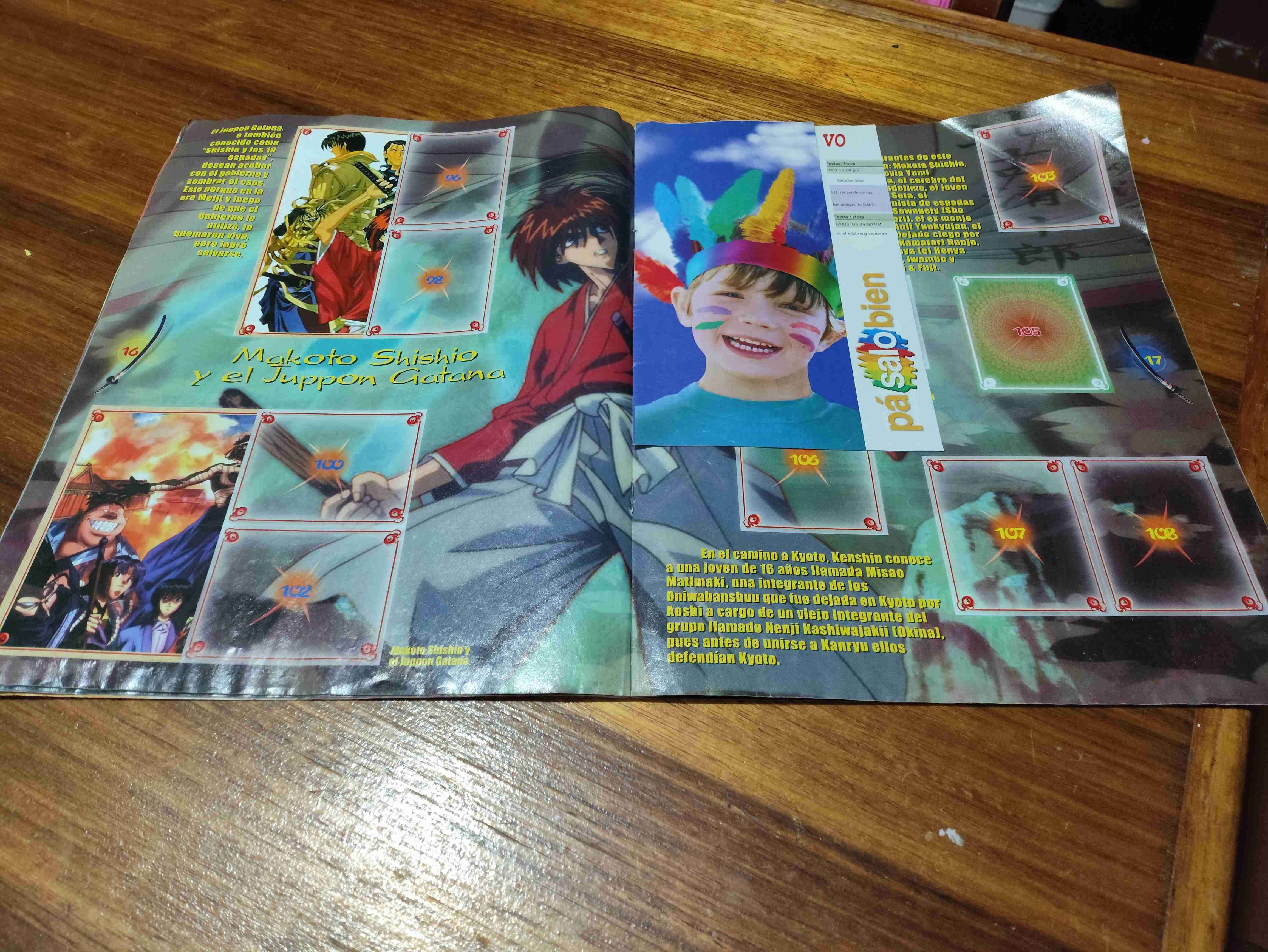 Álbum Samurai X 2004 época SALO - miniatura 4