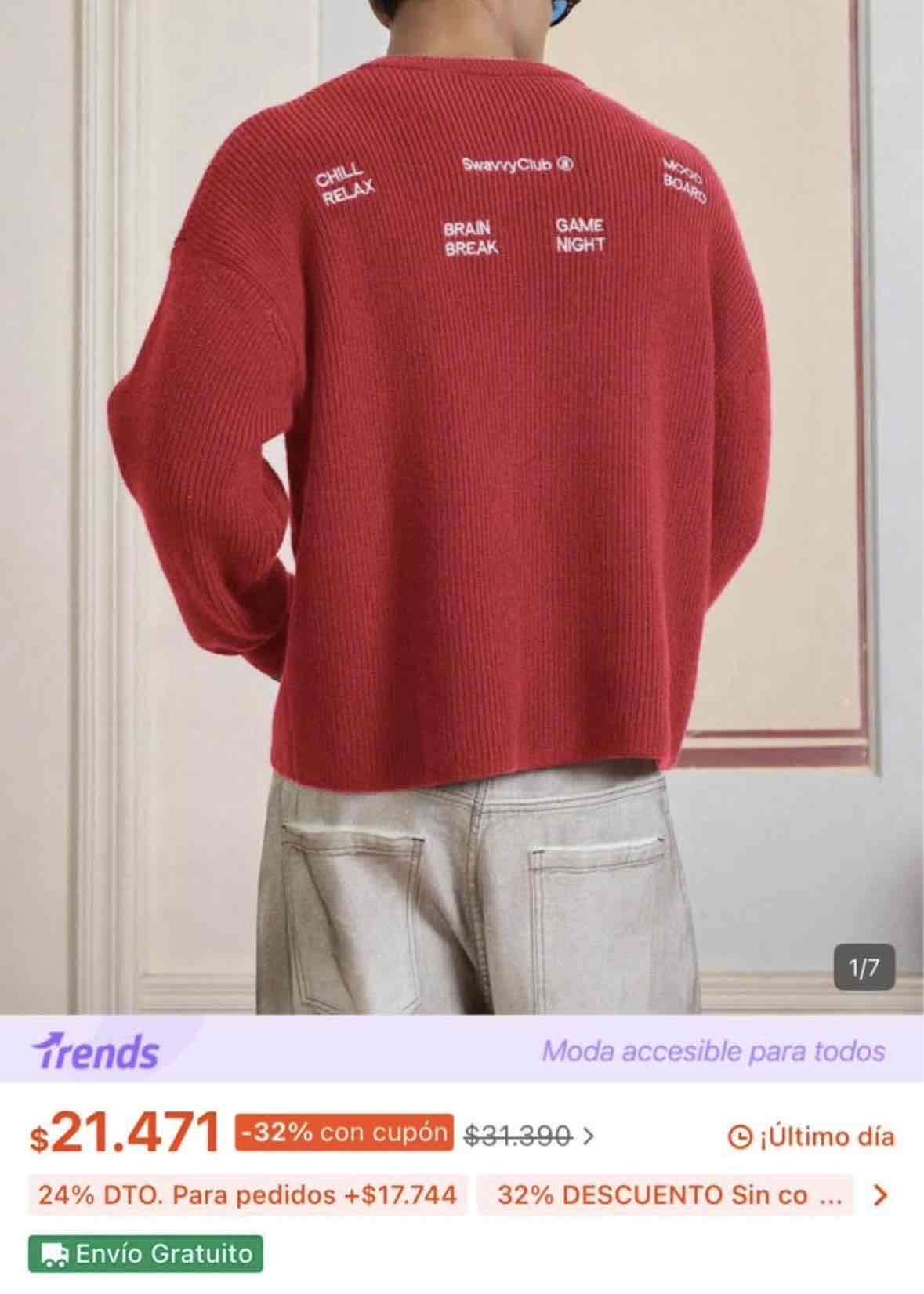 Chaleco bordado rojo - NUEVO - miniatura 4