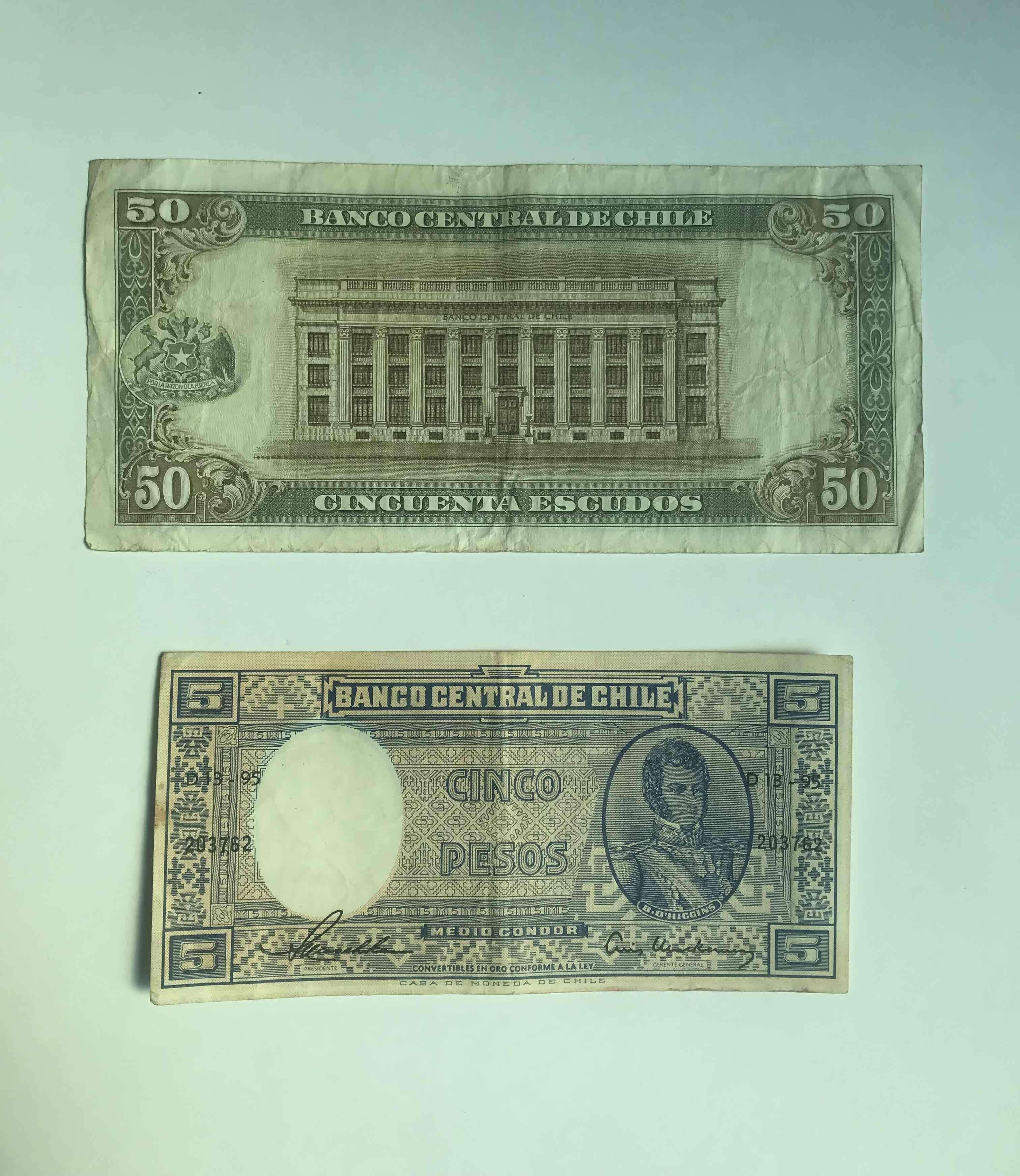 Pack Billetes antiguos chilenos - miniatura 2