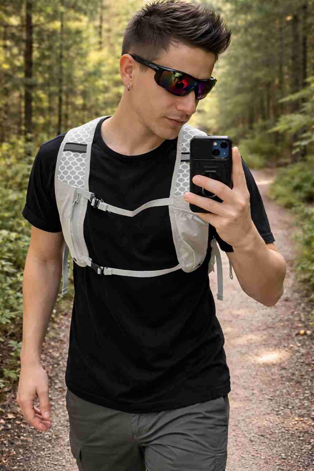 Mochila hidratación trail running ciclismo hiking - miniatura 2