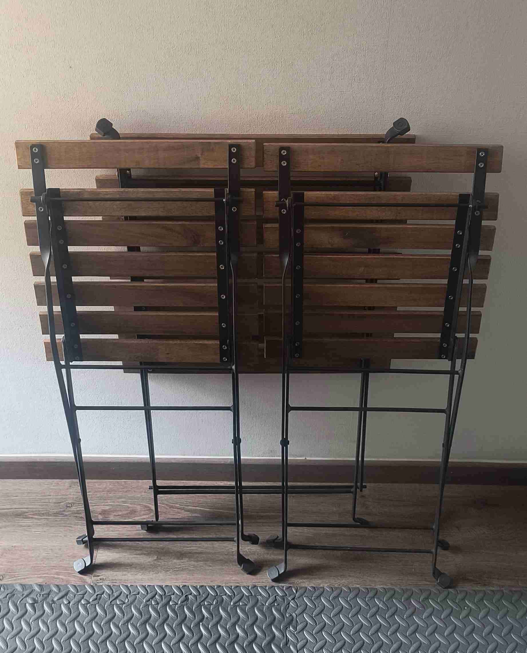 Juego de Terraza Set Bistro Metal/ Madera - miniatura 3