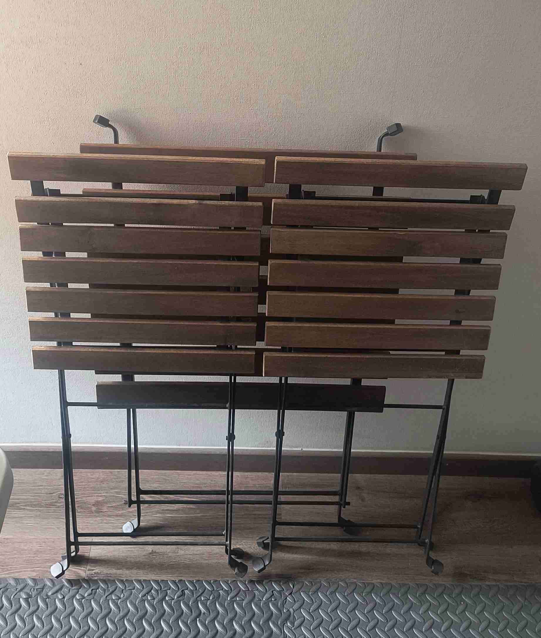 Juego de Terraza Set Bistro Metal/ Madera - miniatura 5