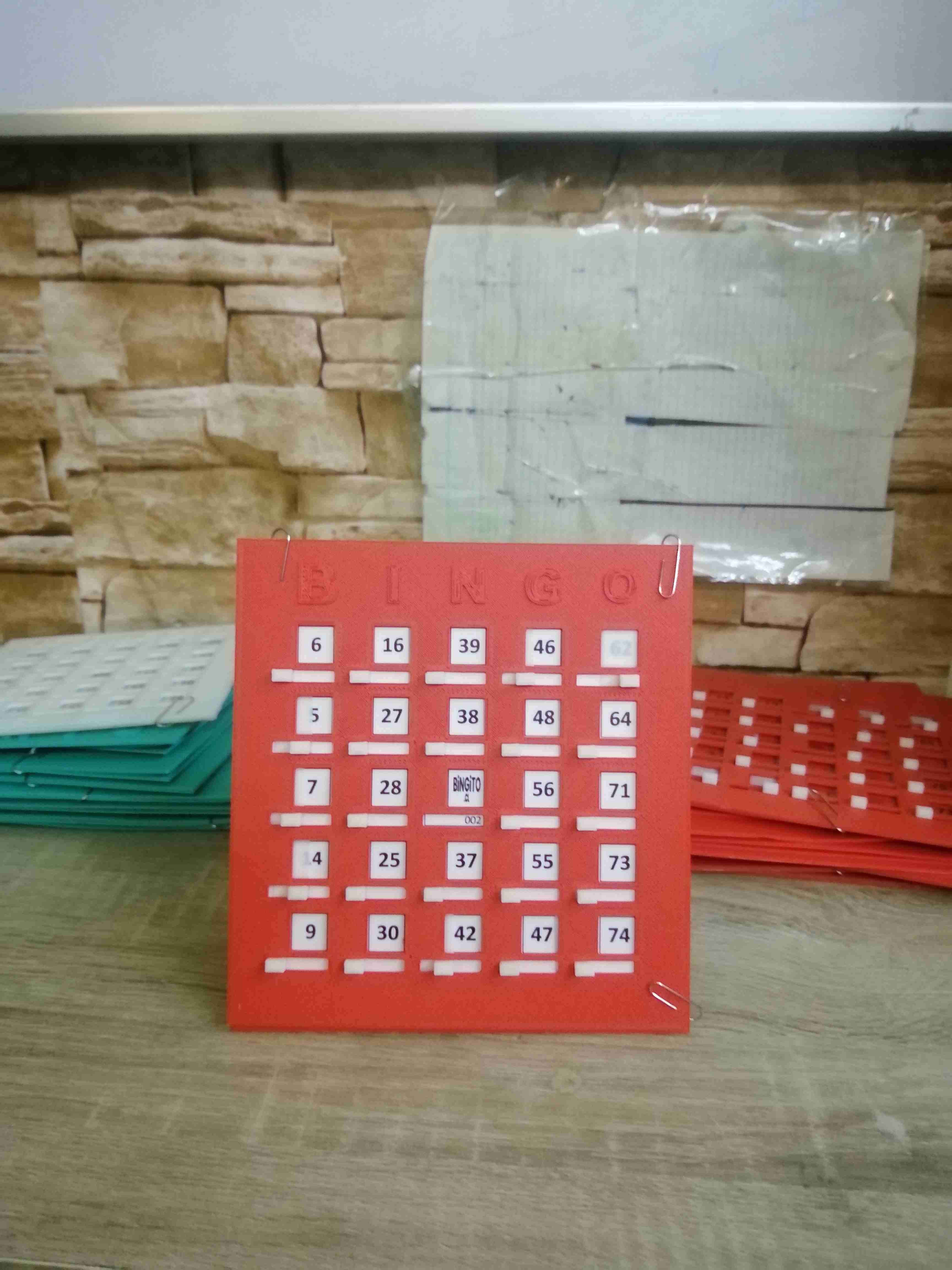 Cartón de Bingo de plastico duradero - miniatura 2