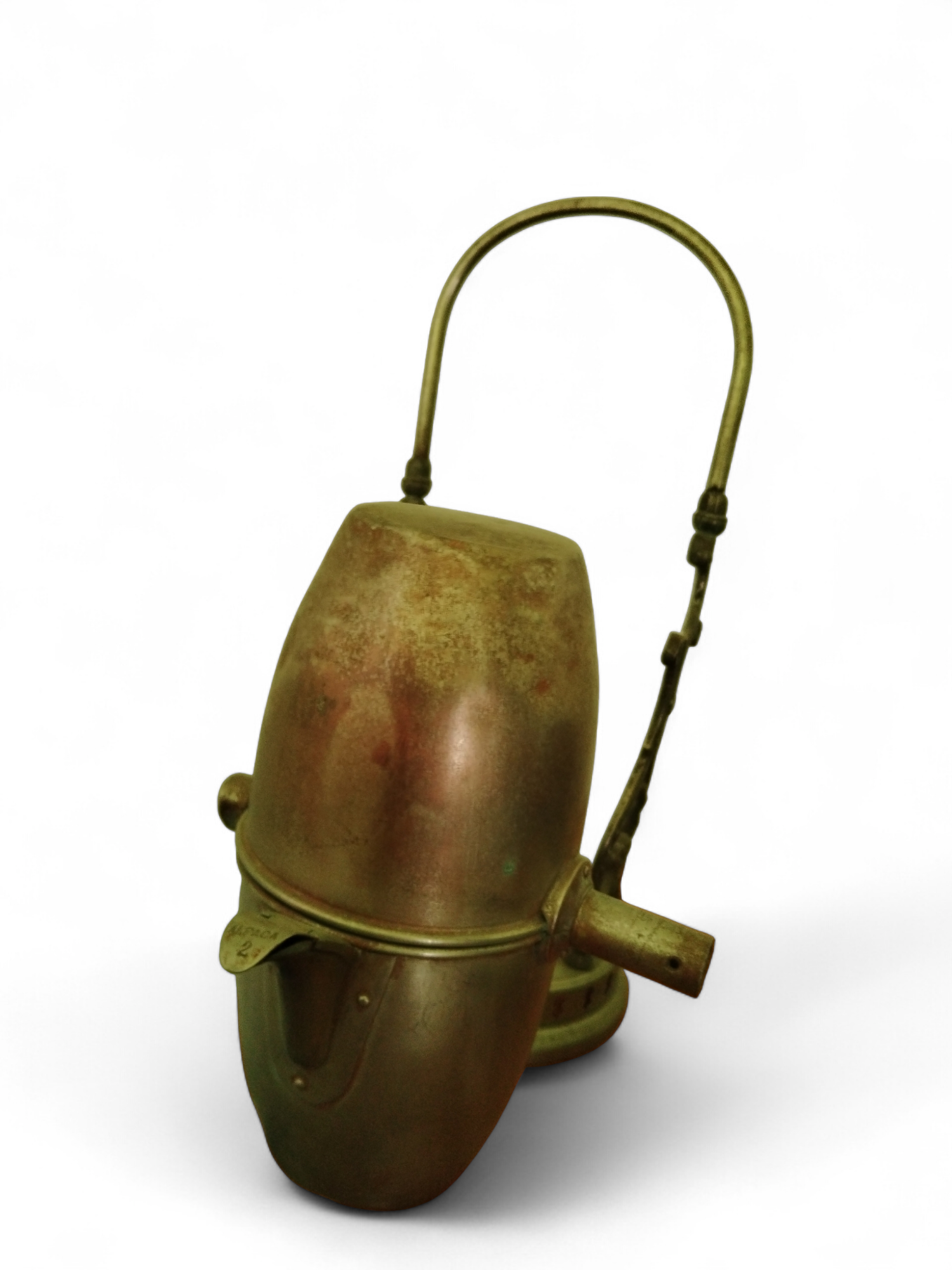 Cafetera de Alpaca Antigua - miniatura 2