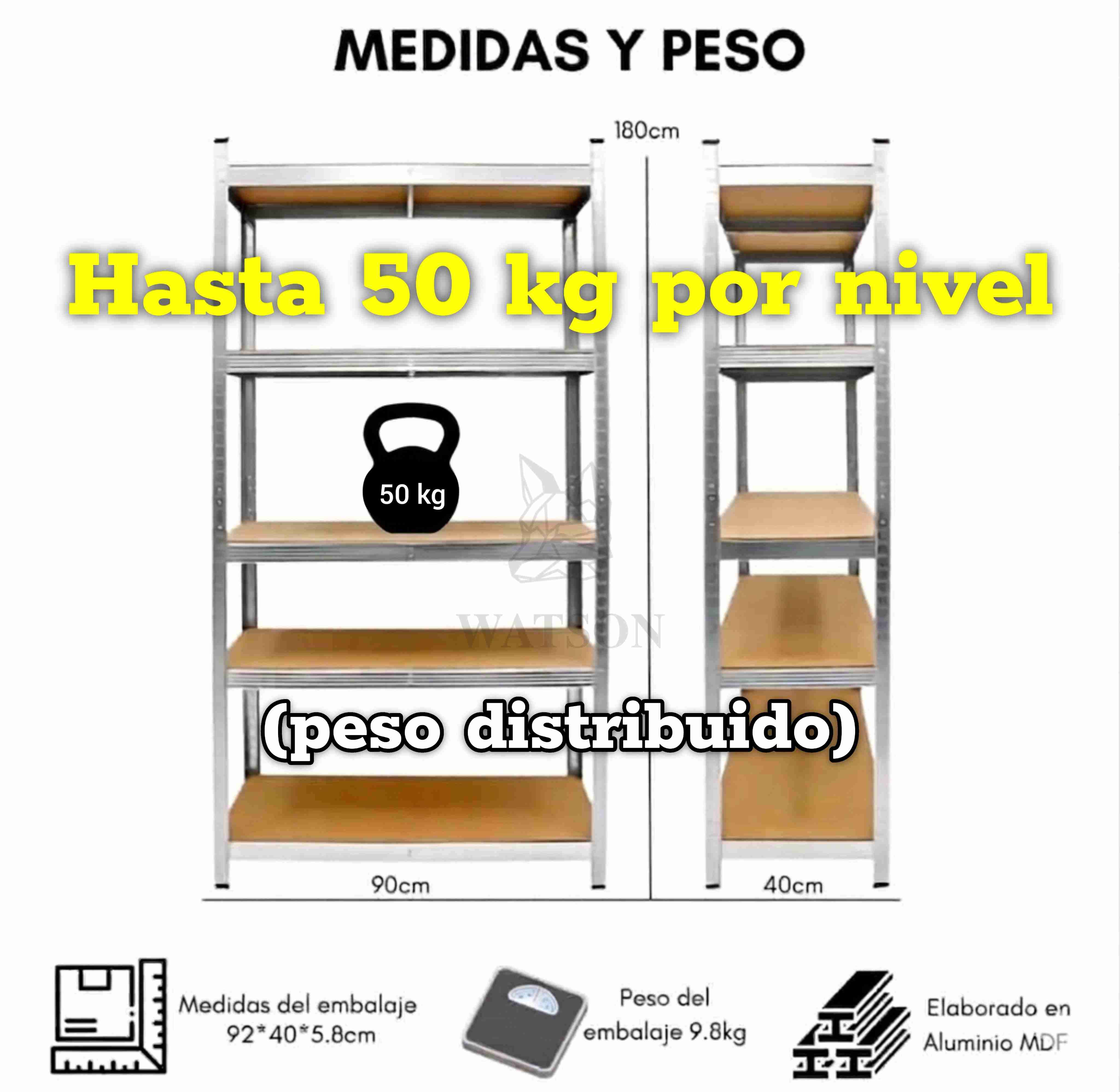 Estantería de metal 5 niveles - miniatura 4