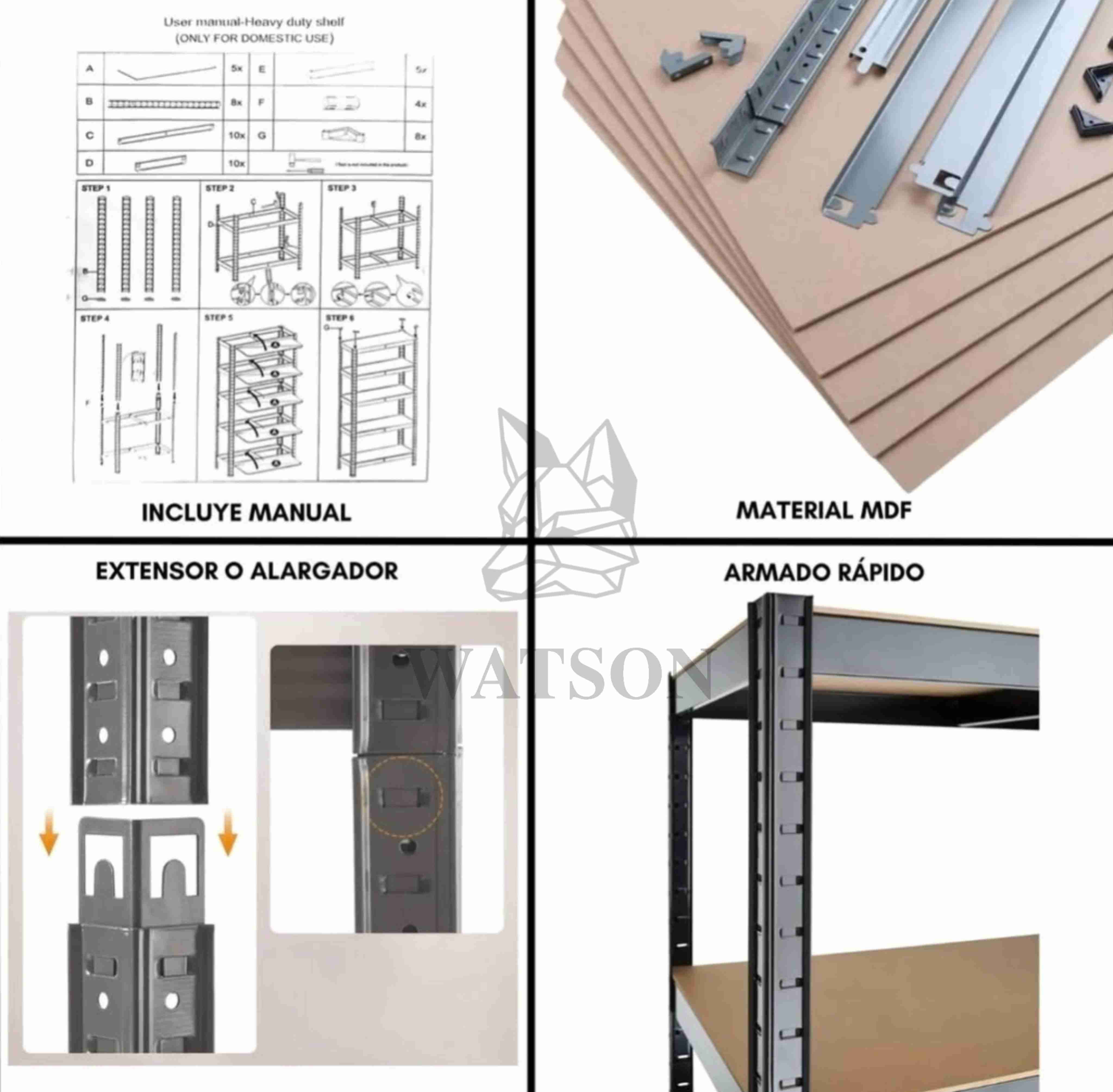 Estantería de metal 5 niveles - miniatura 6