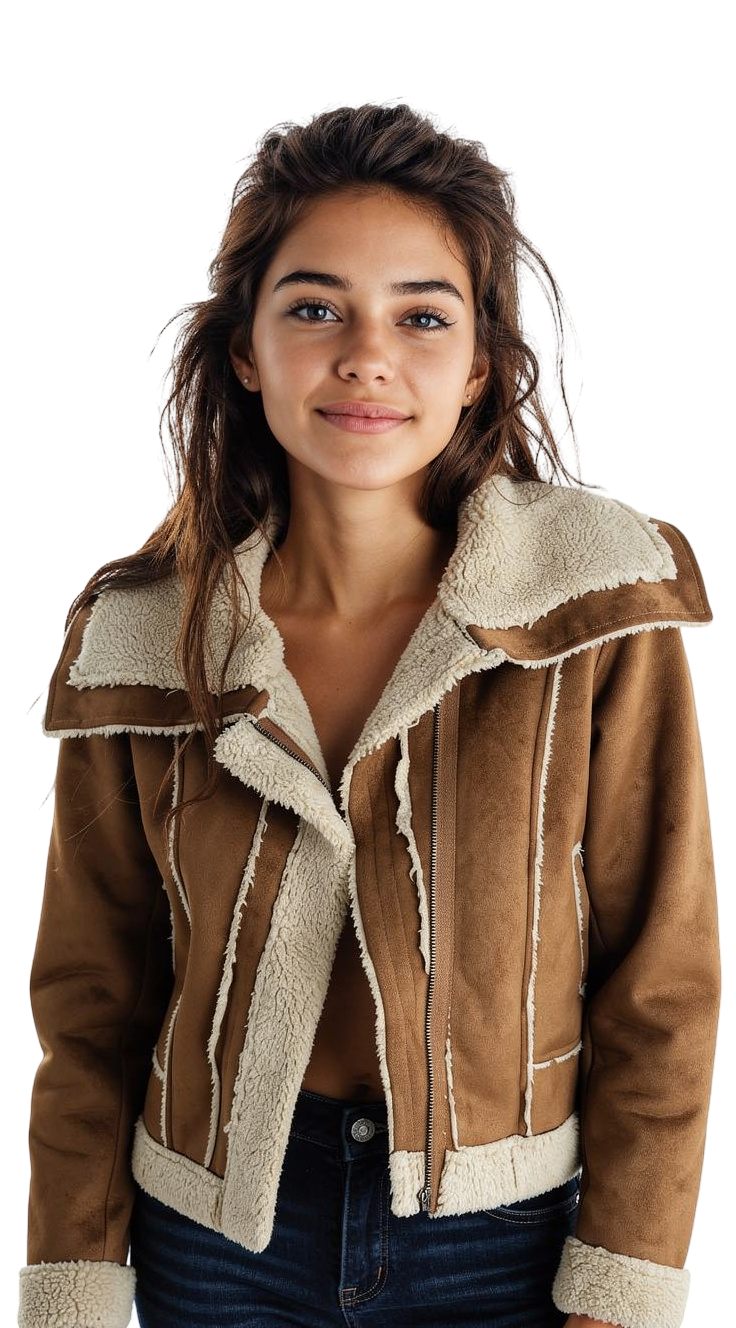 Chaqueta Abrigadora Tela Gamuzada Talla L - miniatura 2
