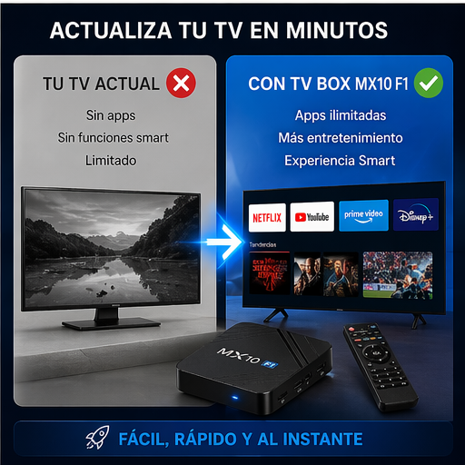 MX10 F1 TV Box 4K Ultra HD Smart Tv - miniatura 6