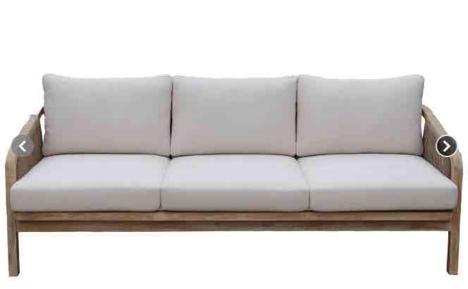 Sofá 3 cuerpos Madera - beige