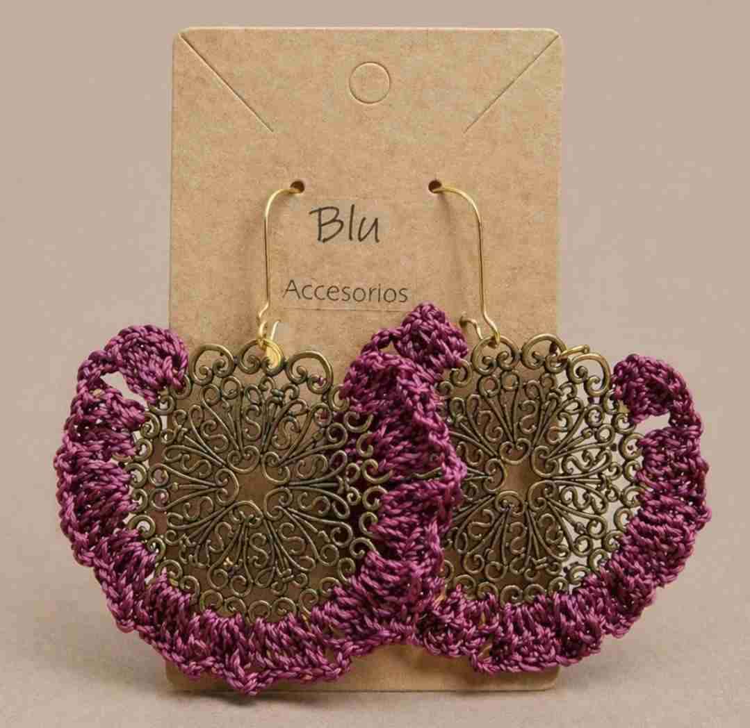 Aros tejidos a crochet - miniatura 6