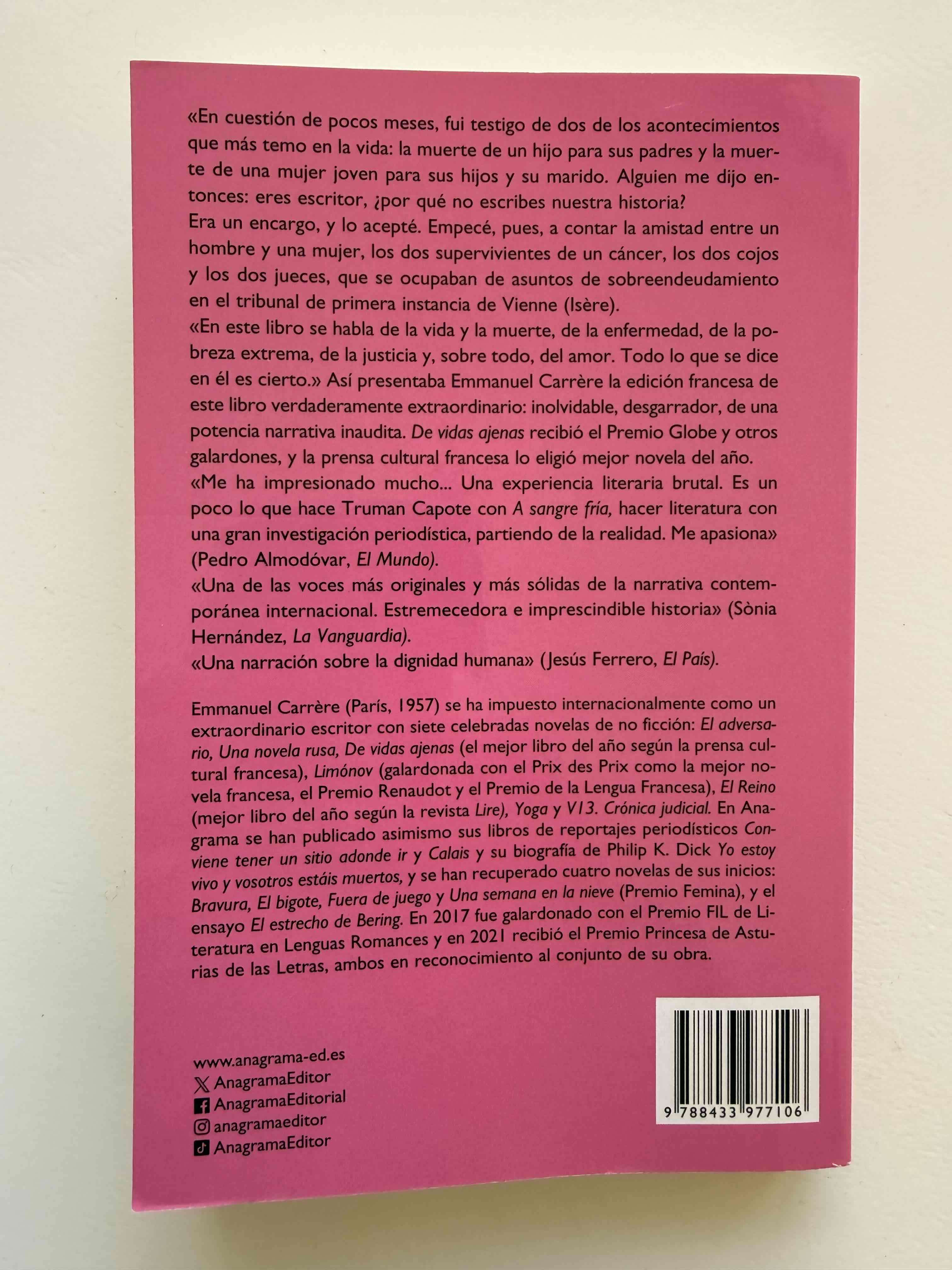 Libro 'De vidas ajenas' Emmanuel Carrère Anagrama - miniatura 2