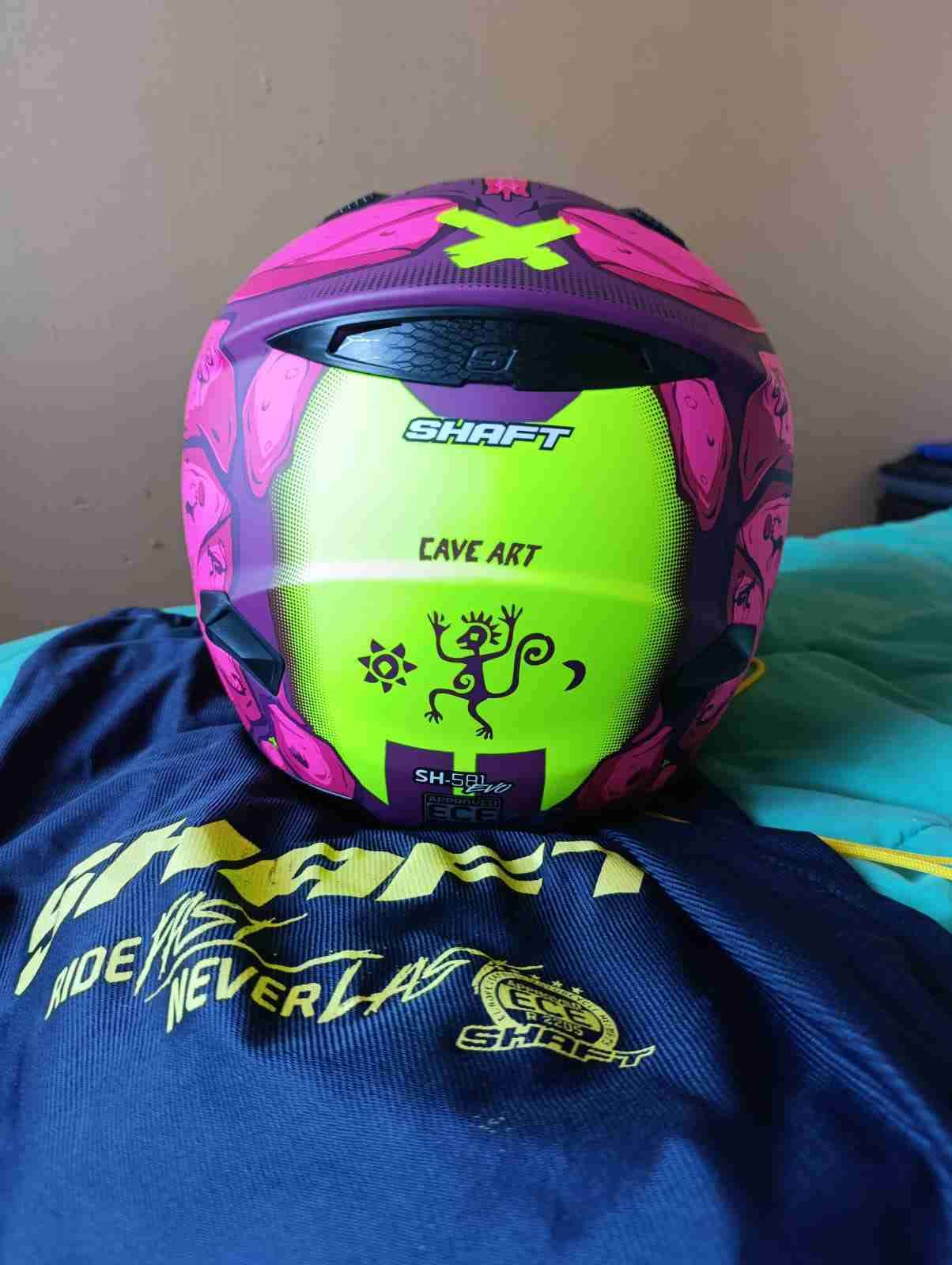 Casco de moto Shaft rosa grafiti - miniatura 2