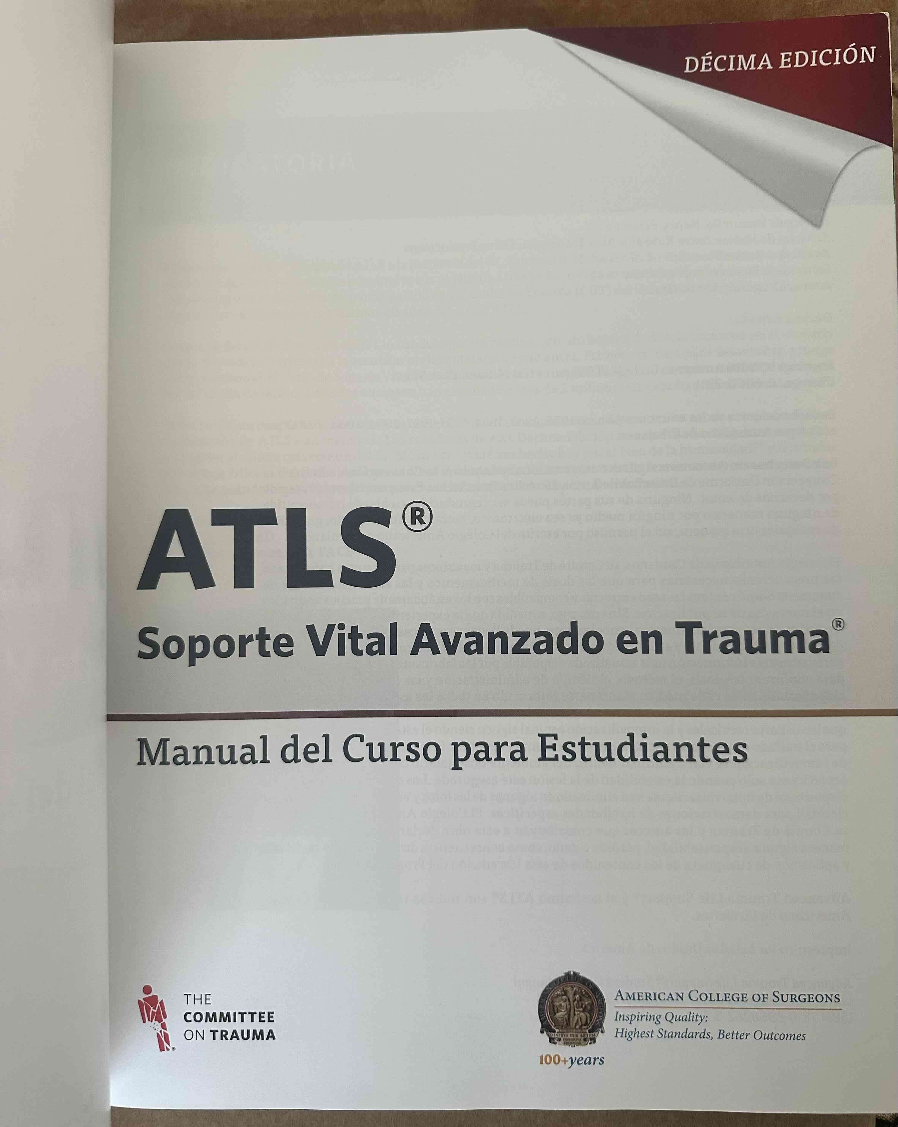 Libro ATLS Décima Edición - miniatura 3