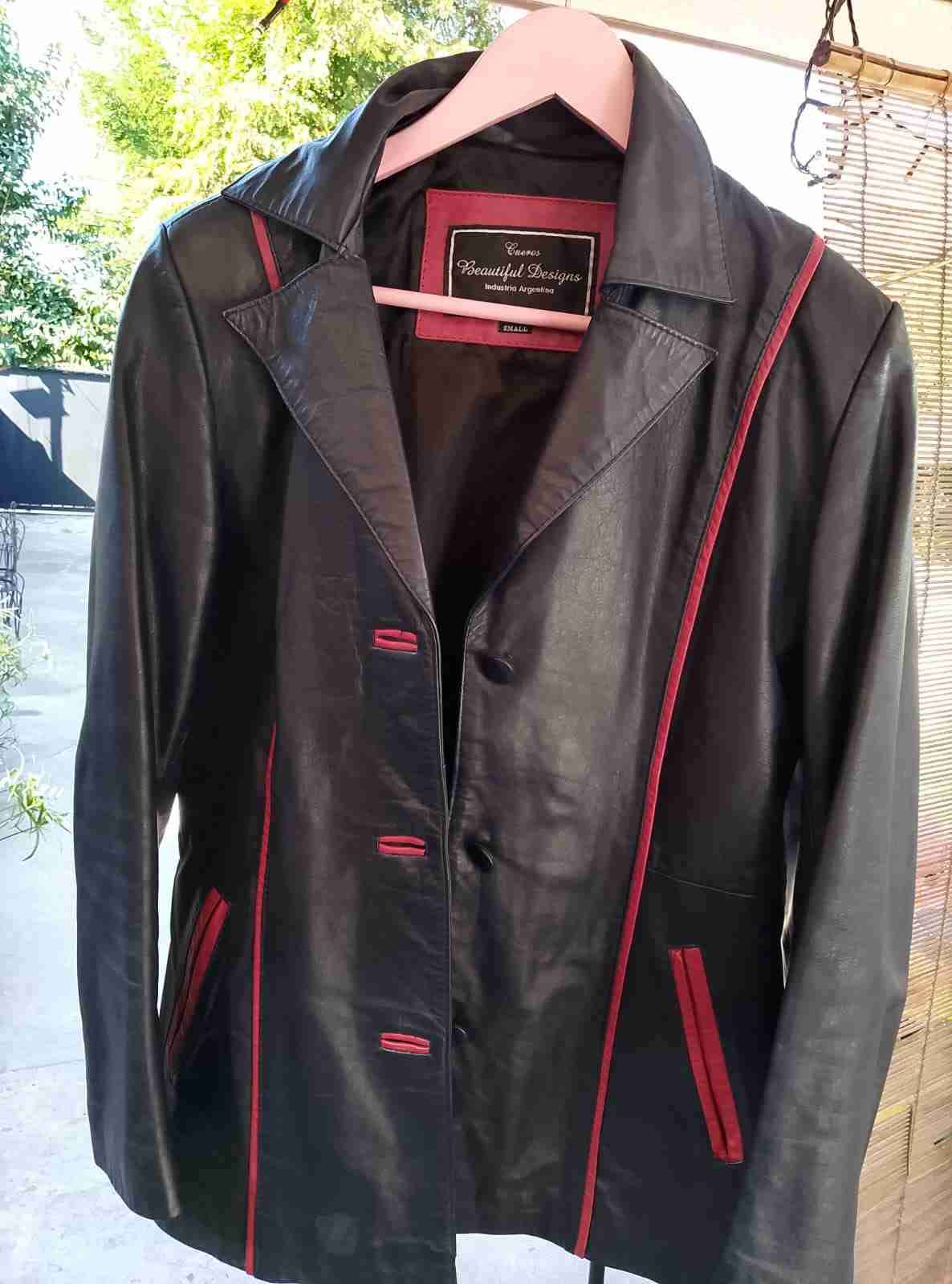 Abrigo largo de cuero negro talla s verdadero cuee - miniatura 5