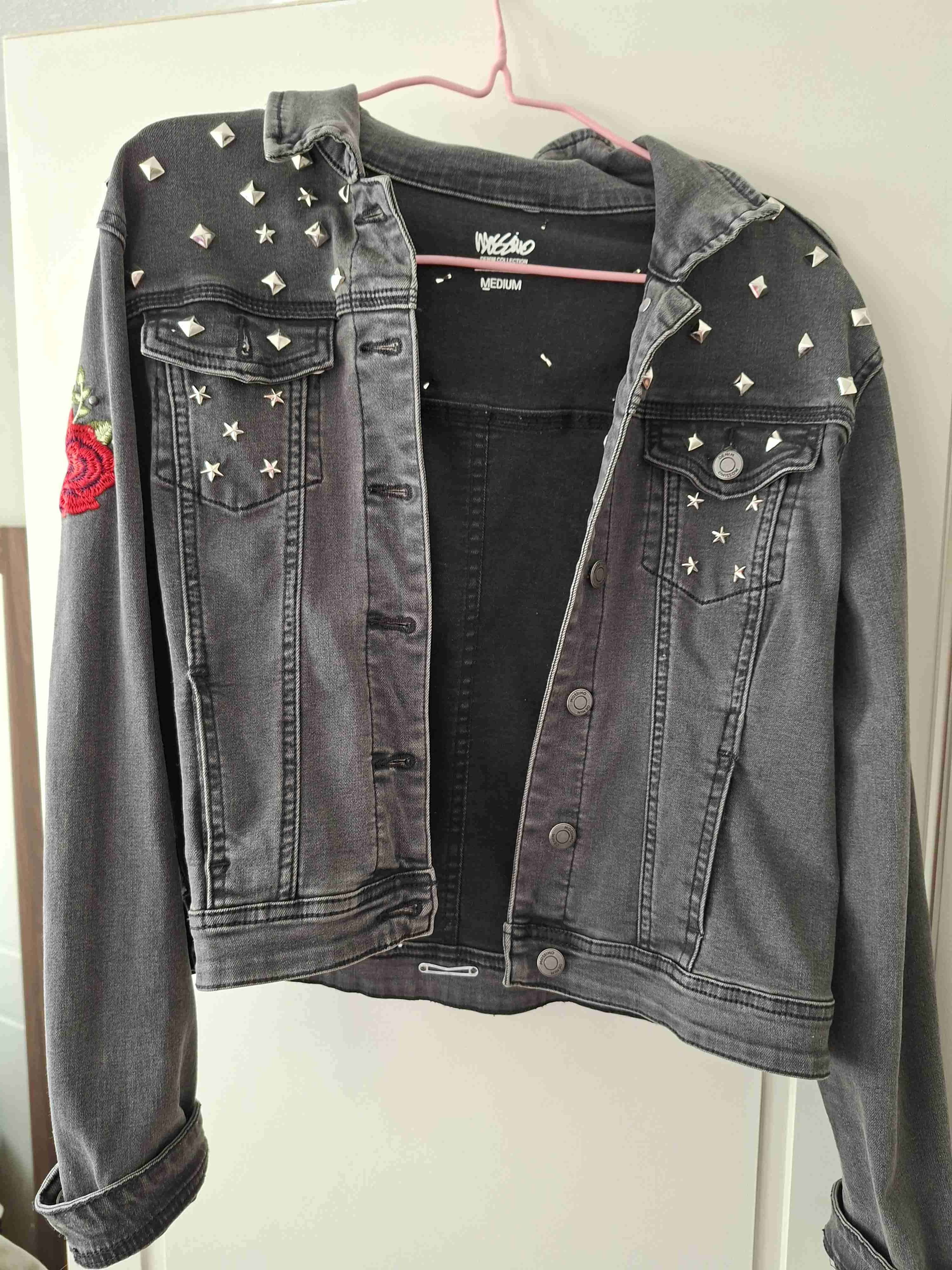 Chaqueta denim con tachas - miniatura 1