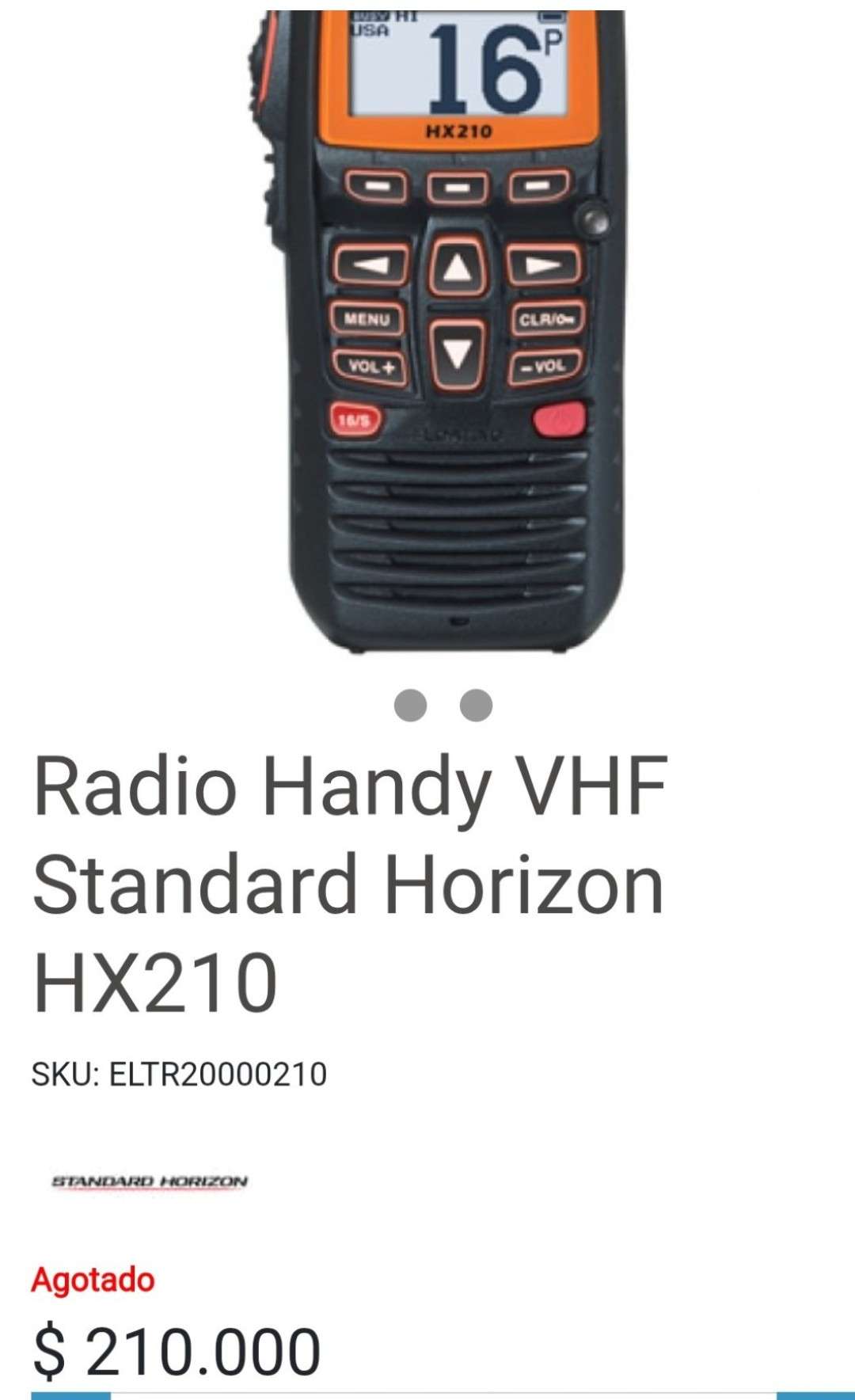 Radio VHF Standard Horizon HX210 - miniatura 1