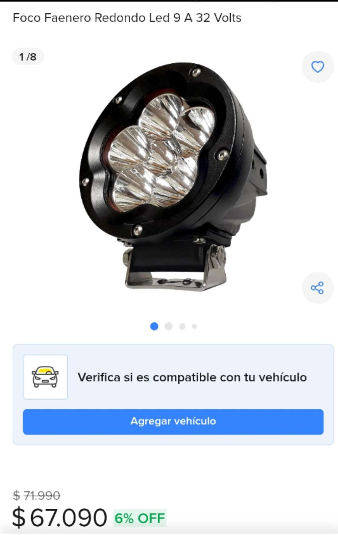 Foco faenero LED 9 a 32 volts - miniatura 2