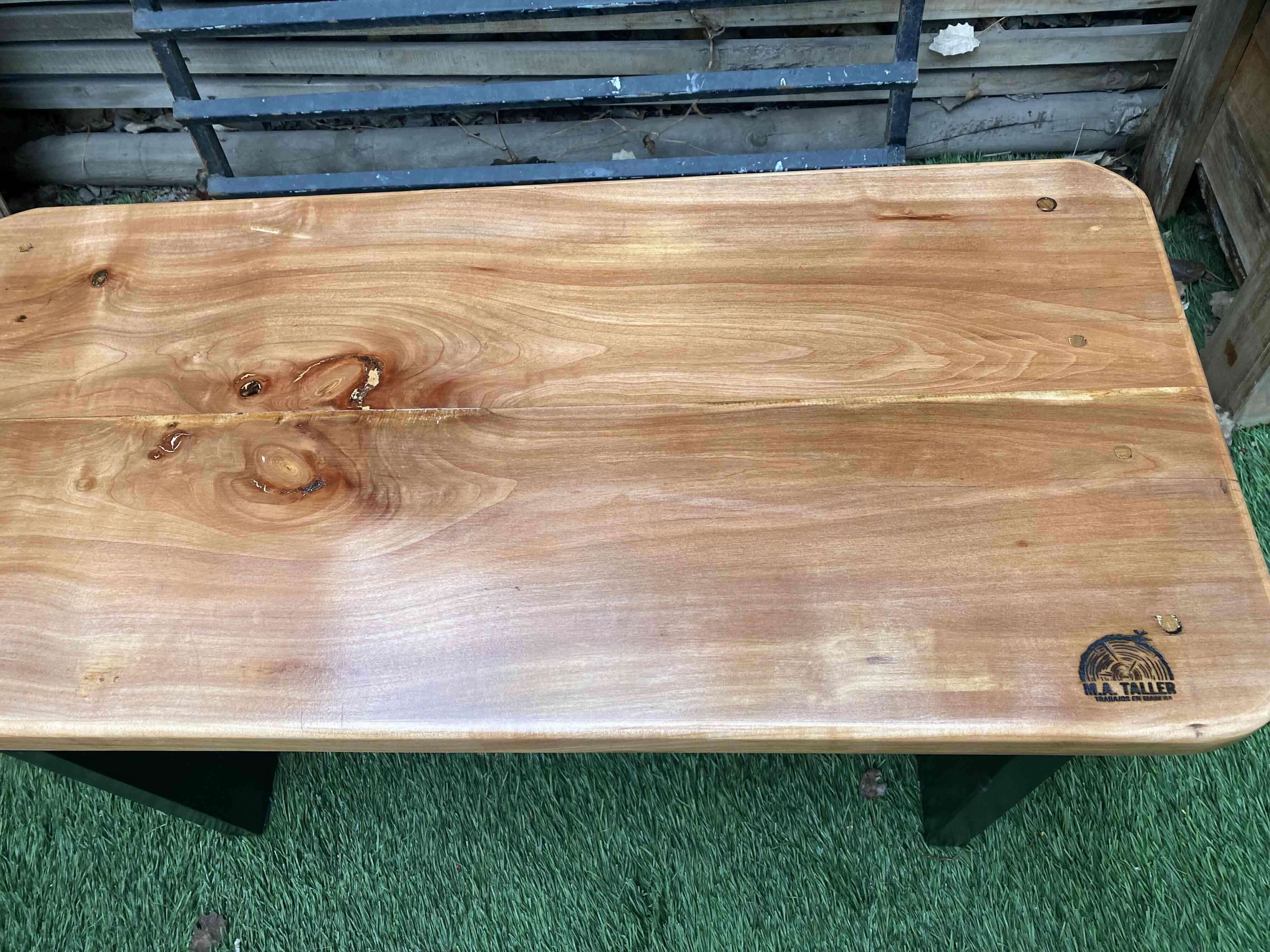 Mesa de madera rústica cubierta roble - miniatura 2