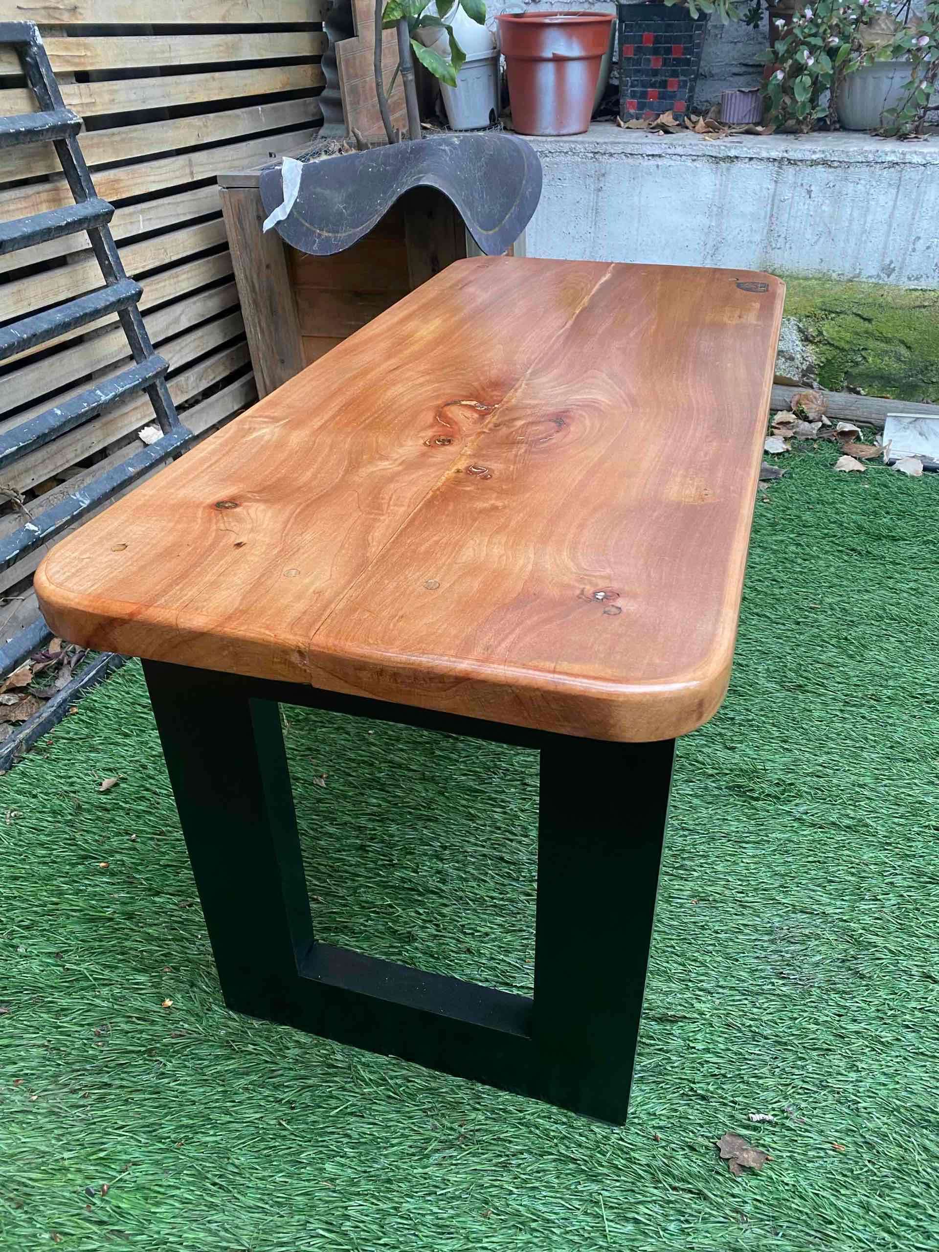 Mesa de madera rústica cubierta roble - miniatura 5