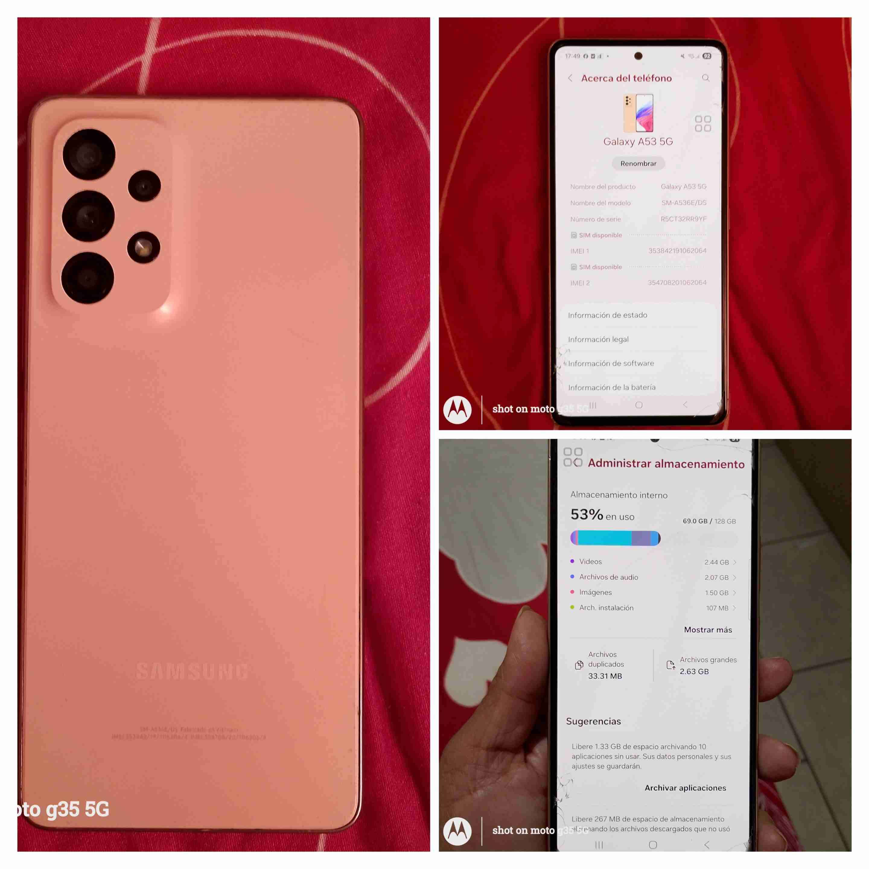 Samsung Galaxy A53 5G rosa