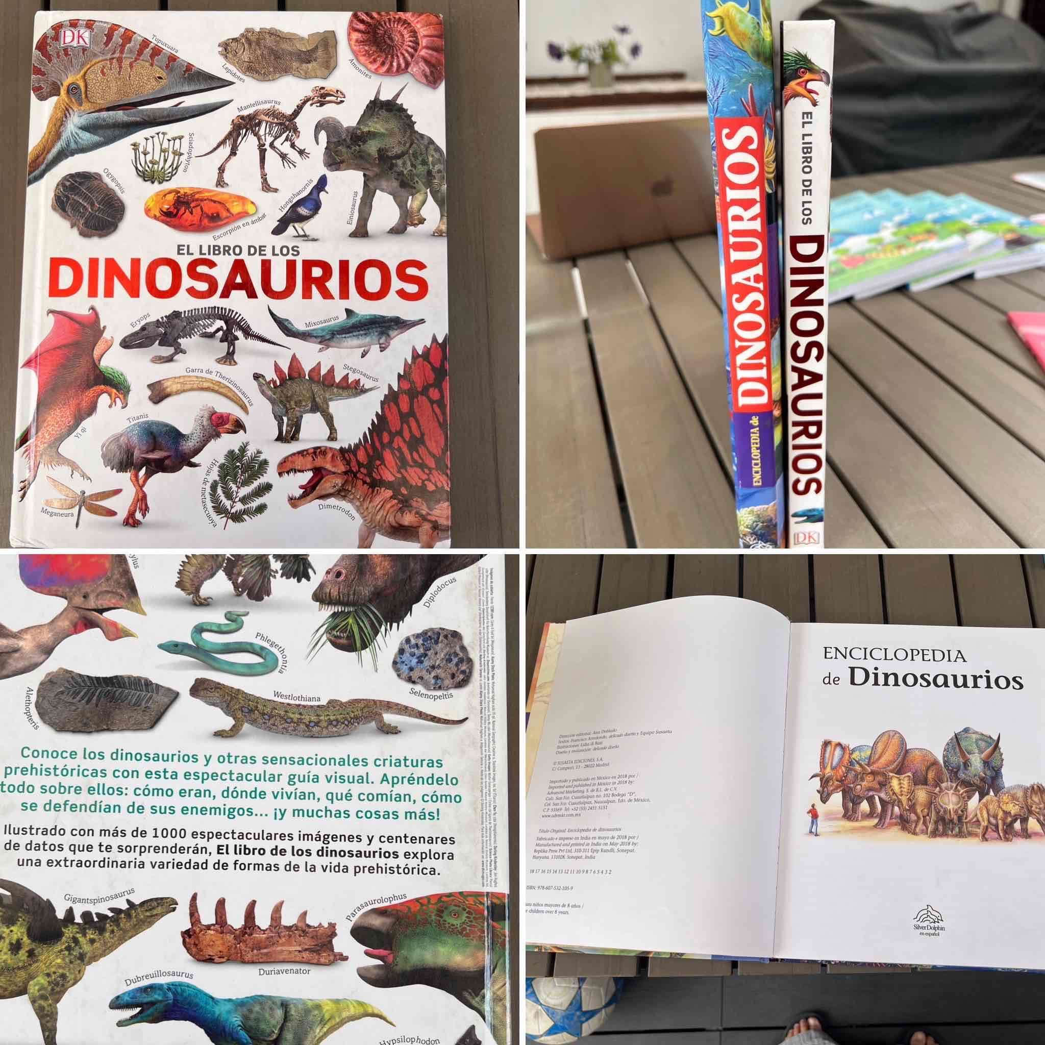 Libro ilustrado de dinosaurios