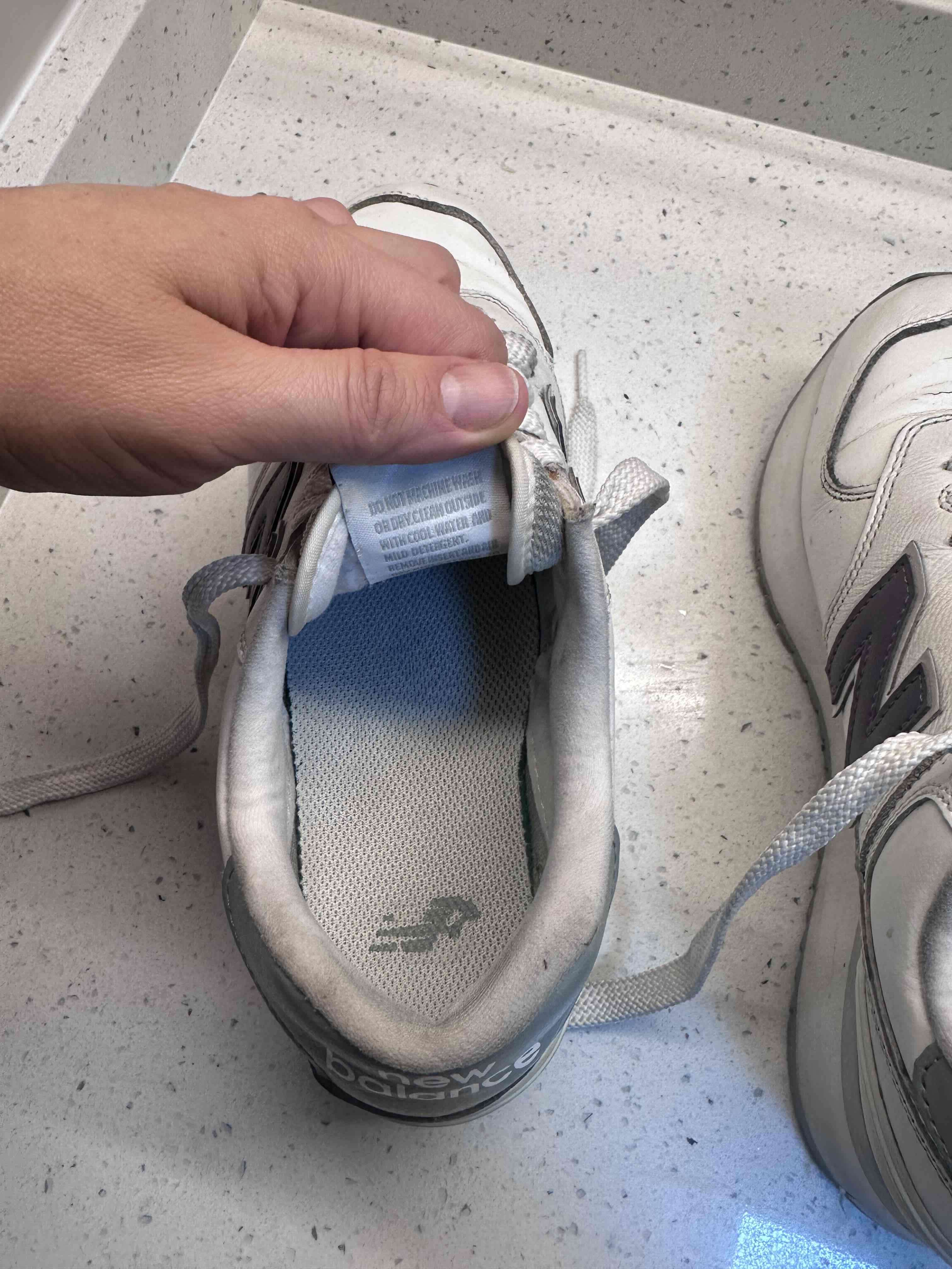 Zapatillas blancas cuero New Balance 574 - miniatura 4