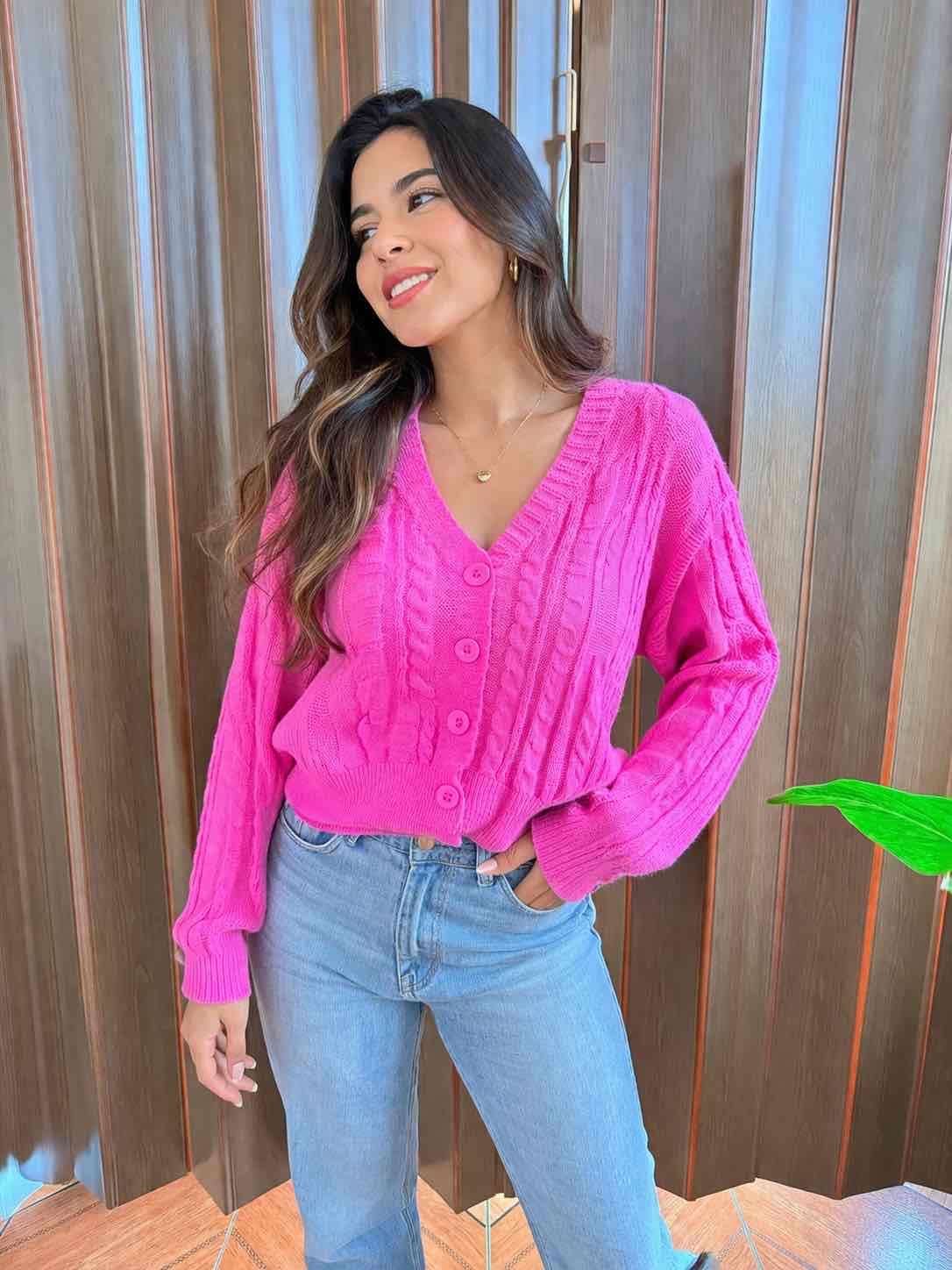 Cardigan de punto grueso - miniatura 6