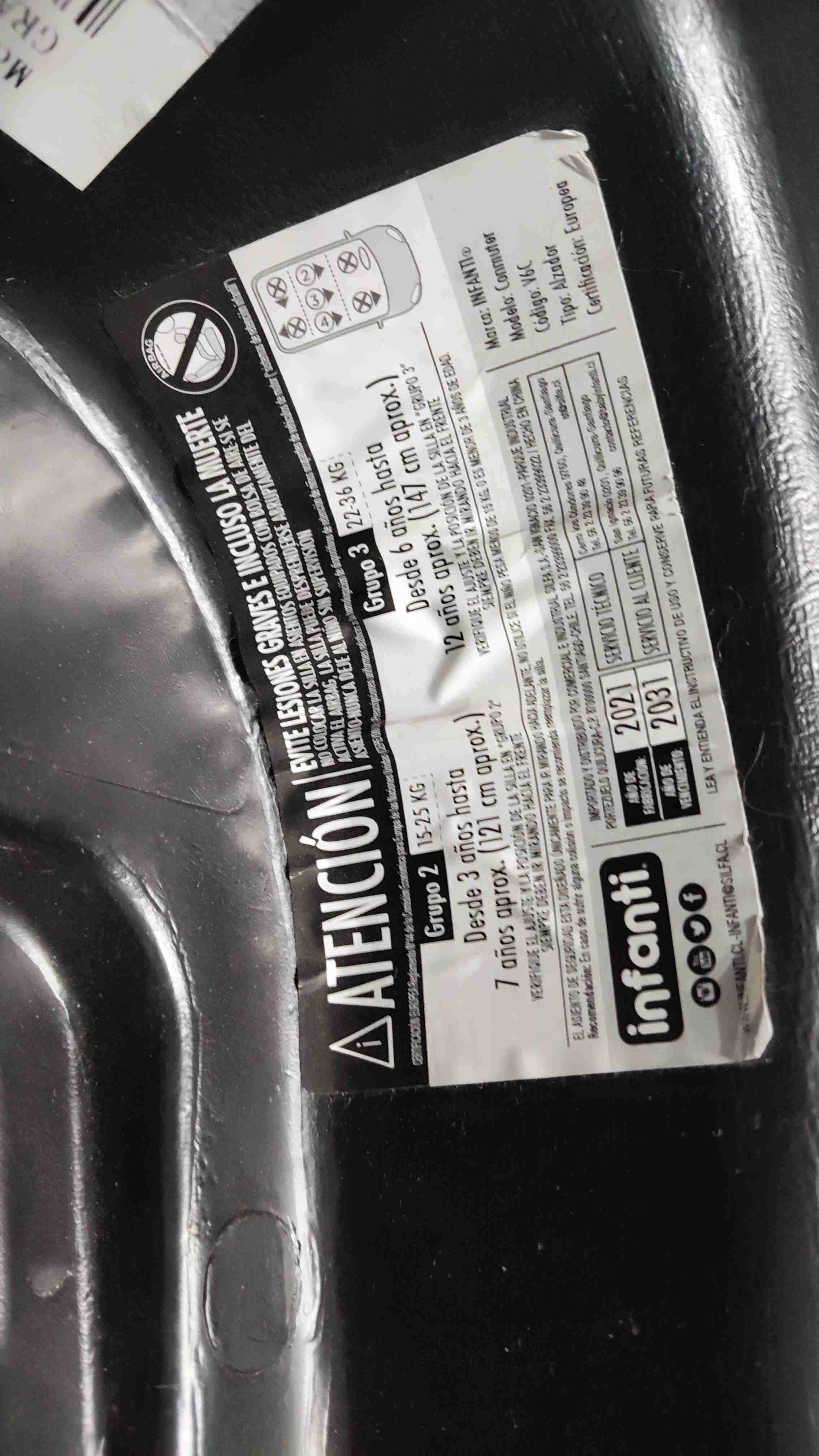 Asiento elevador para auto Infanti - miniatura 2