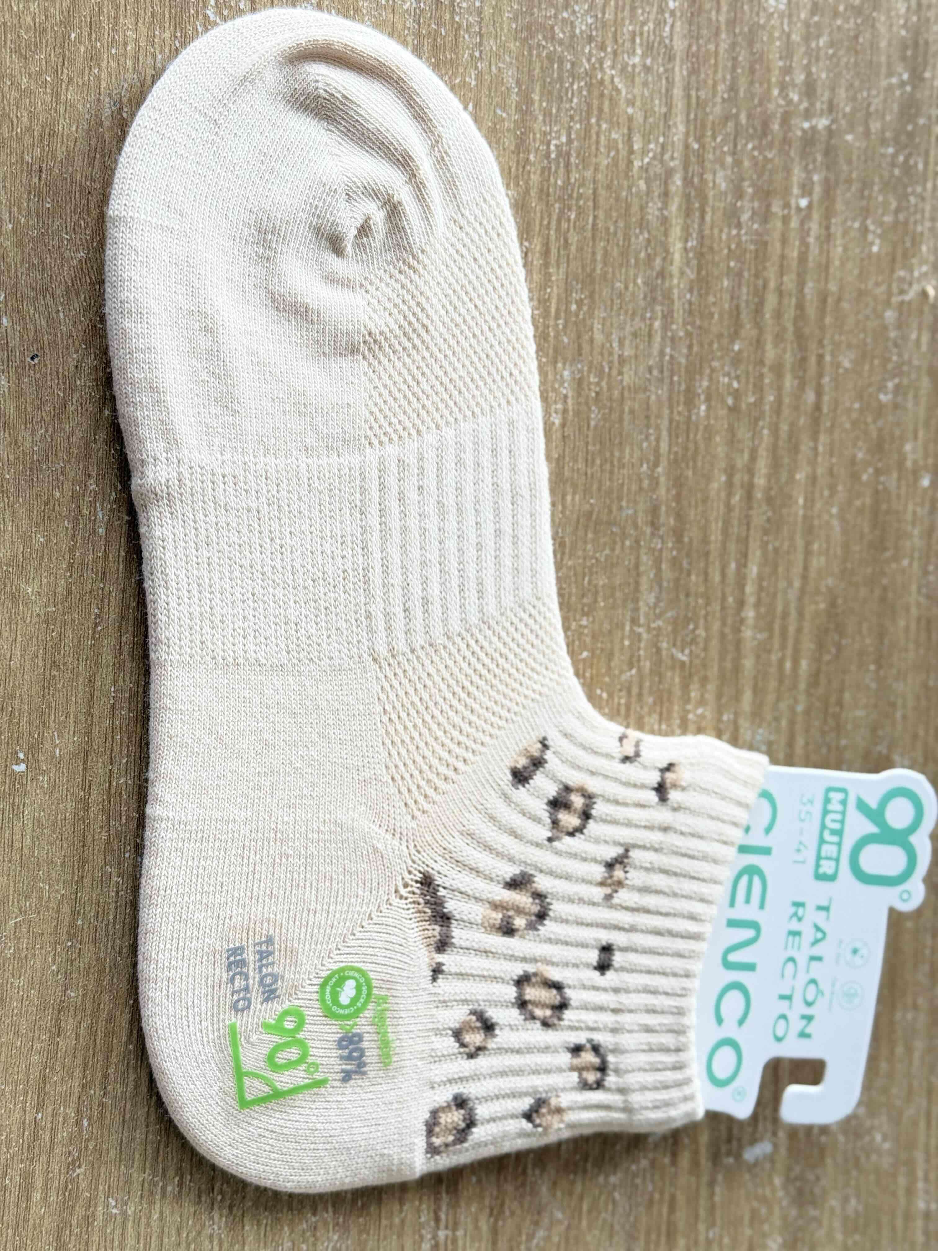 Calcetines cortos beige con diseño - miniatura 1