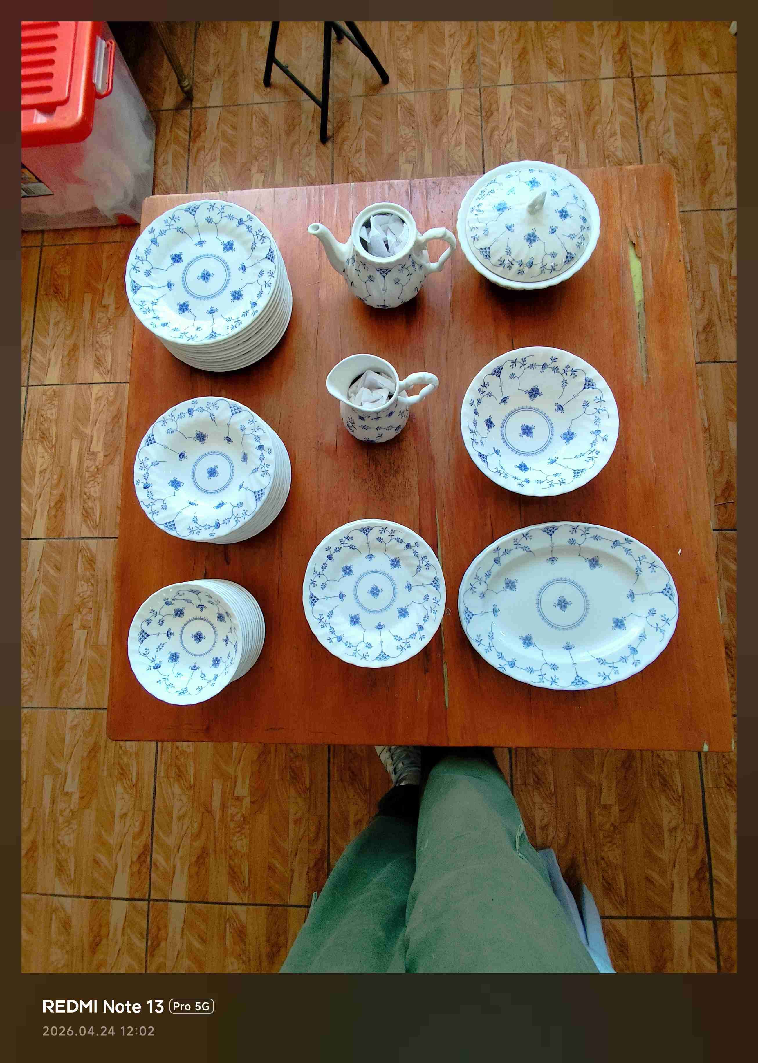 Tesoro Vintage: Juego Churchill Staffordshire Azul - miniatura 1