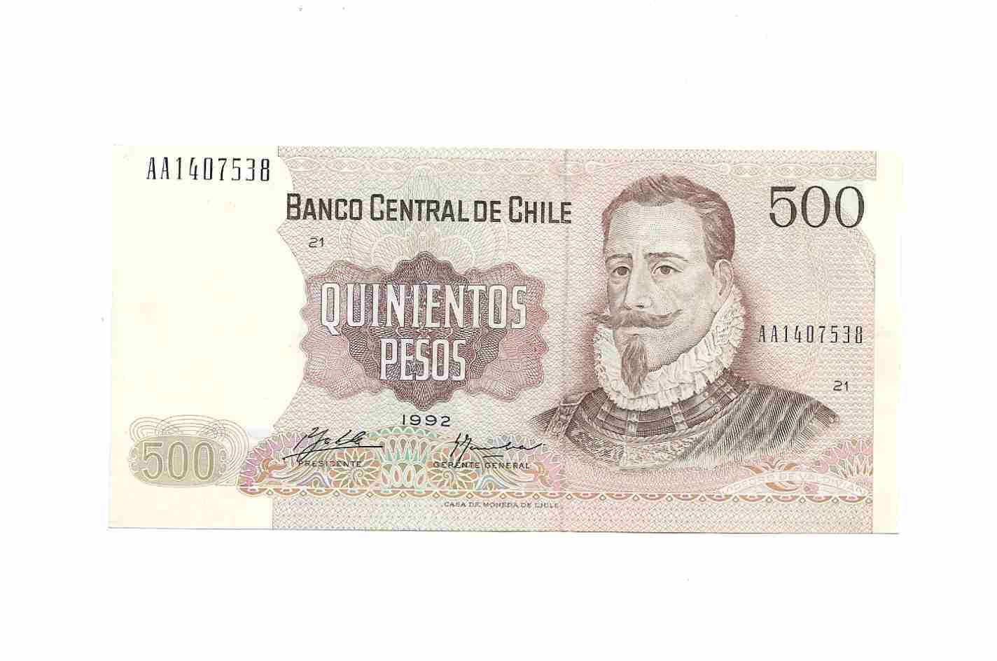 Billete 500 pesos chilenos - miniatura 1