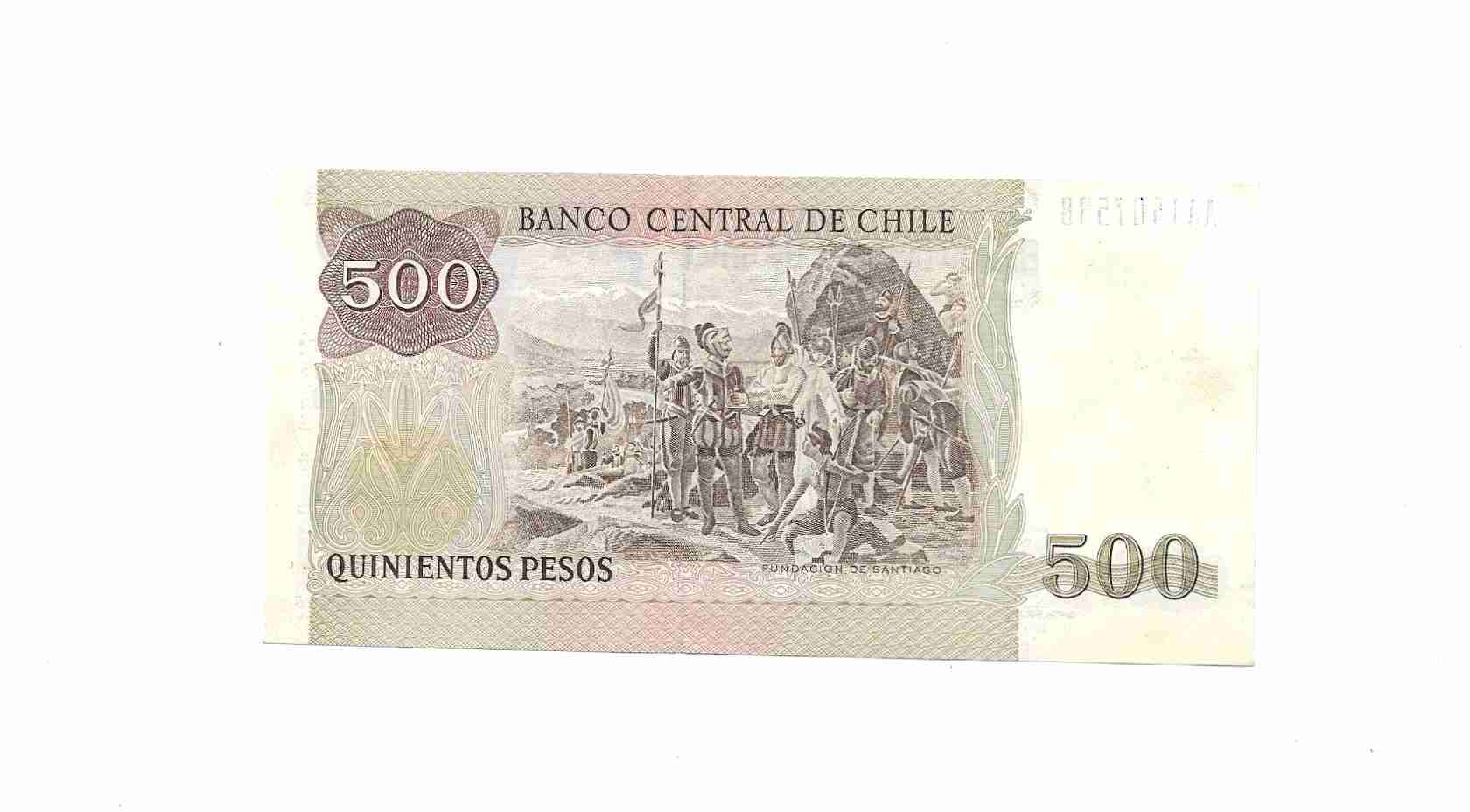 Billete 500 pesos chilenos - miniatura 2