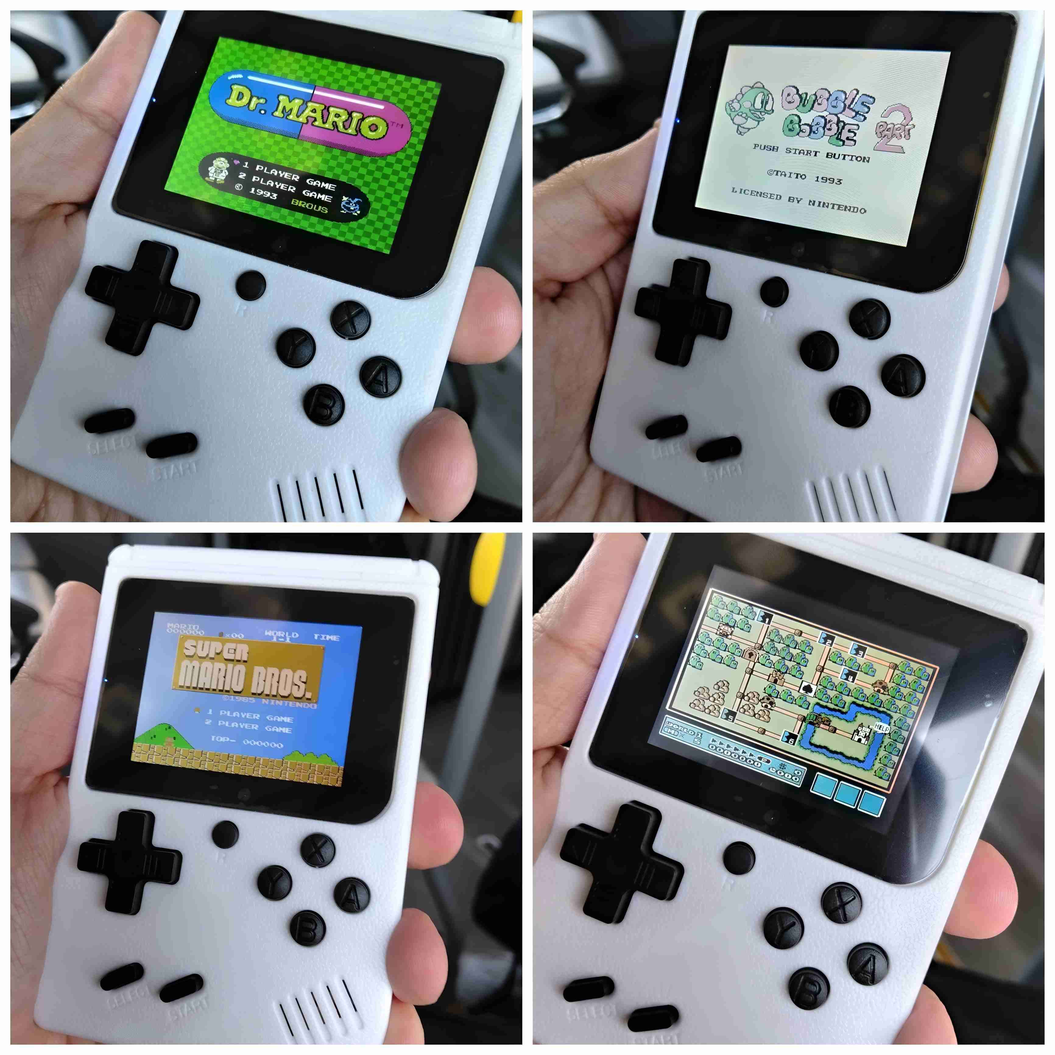 Consola portátil retro blanca 400 juegos nes