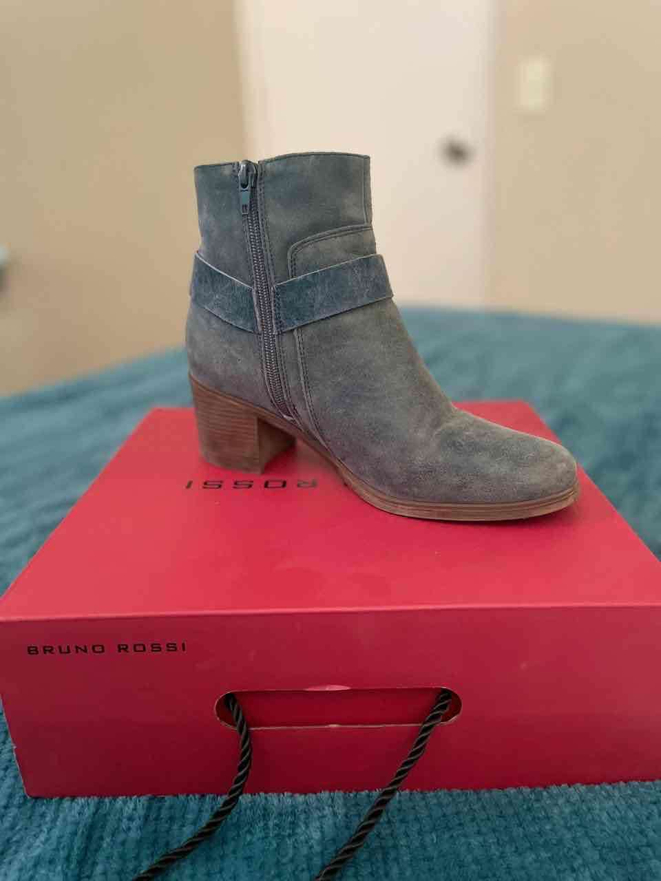 Botines azul de cuero - miniatura 2