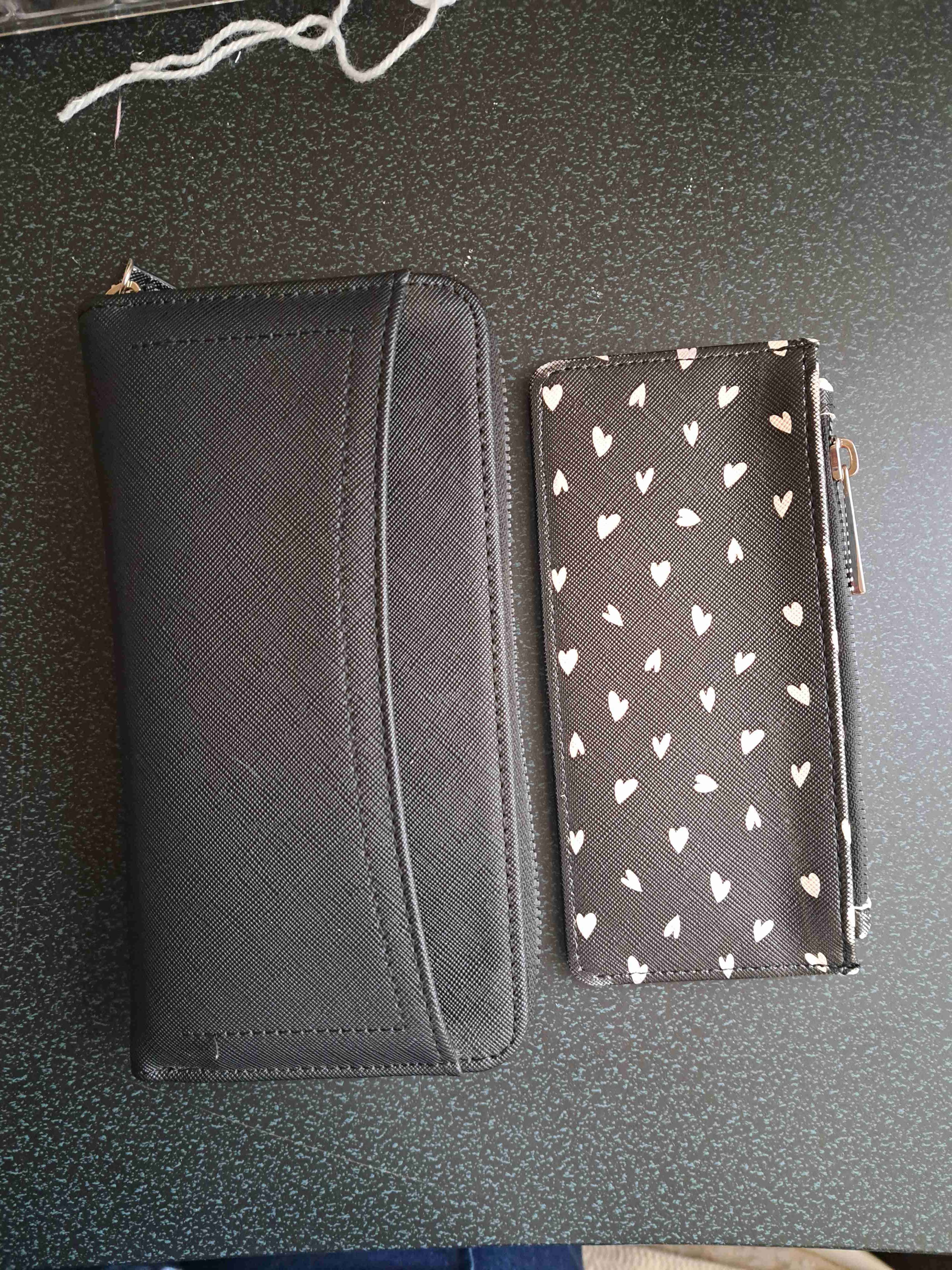 Billetera negra con cremallera + monedero - miniatura 2