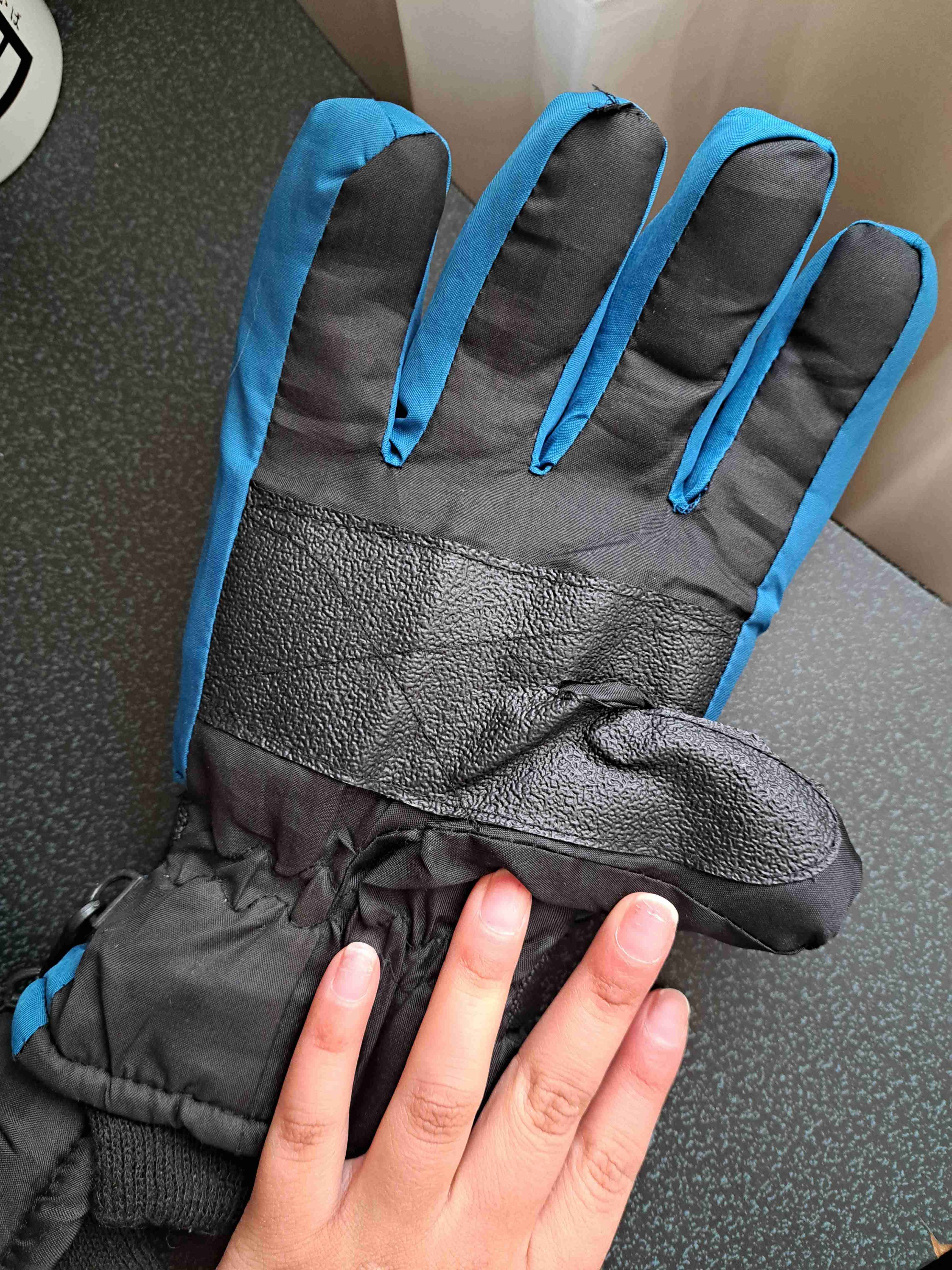 Guantes para esquiar azul y negro - miniatura 4