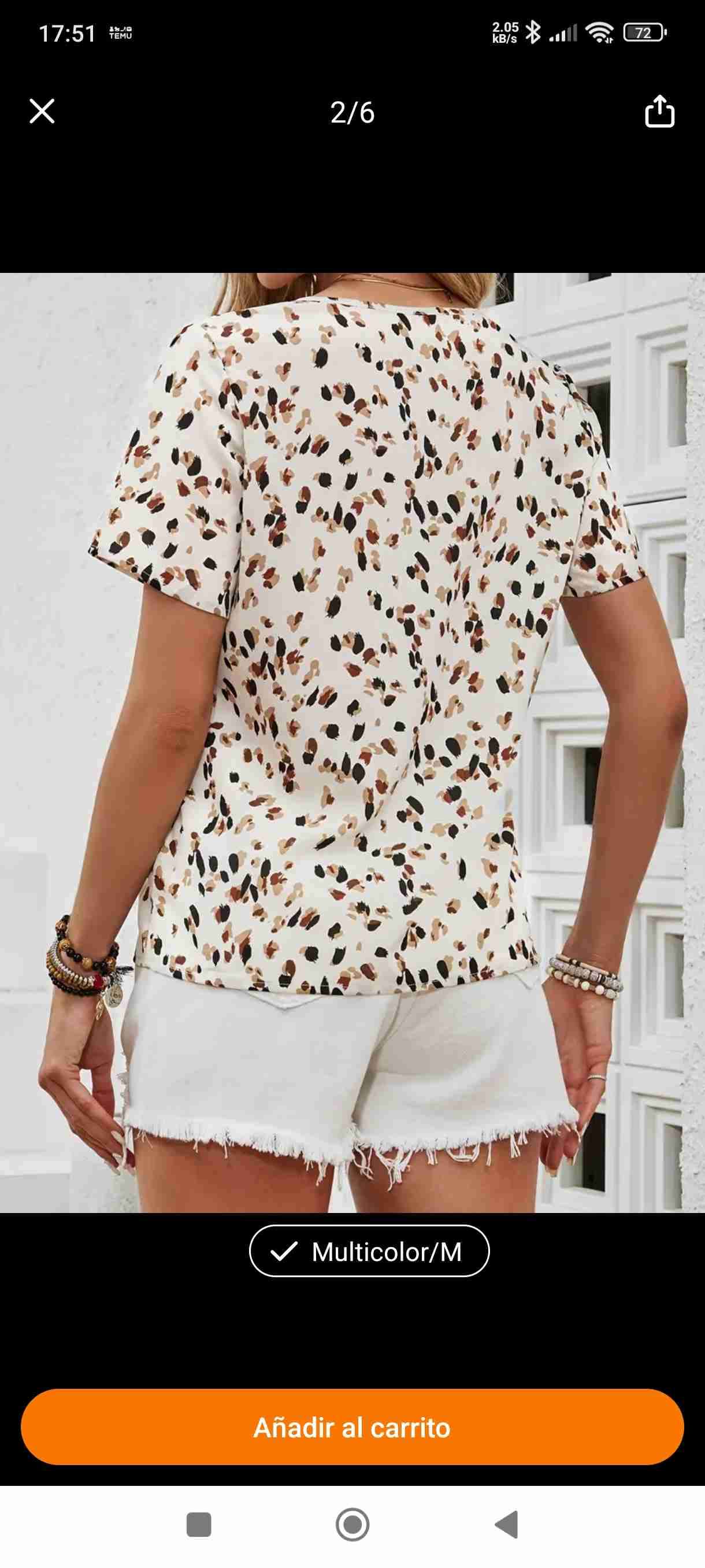 Blusa estampada multicolor - miniatura 2