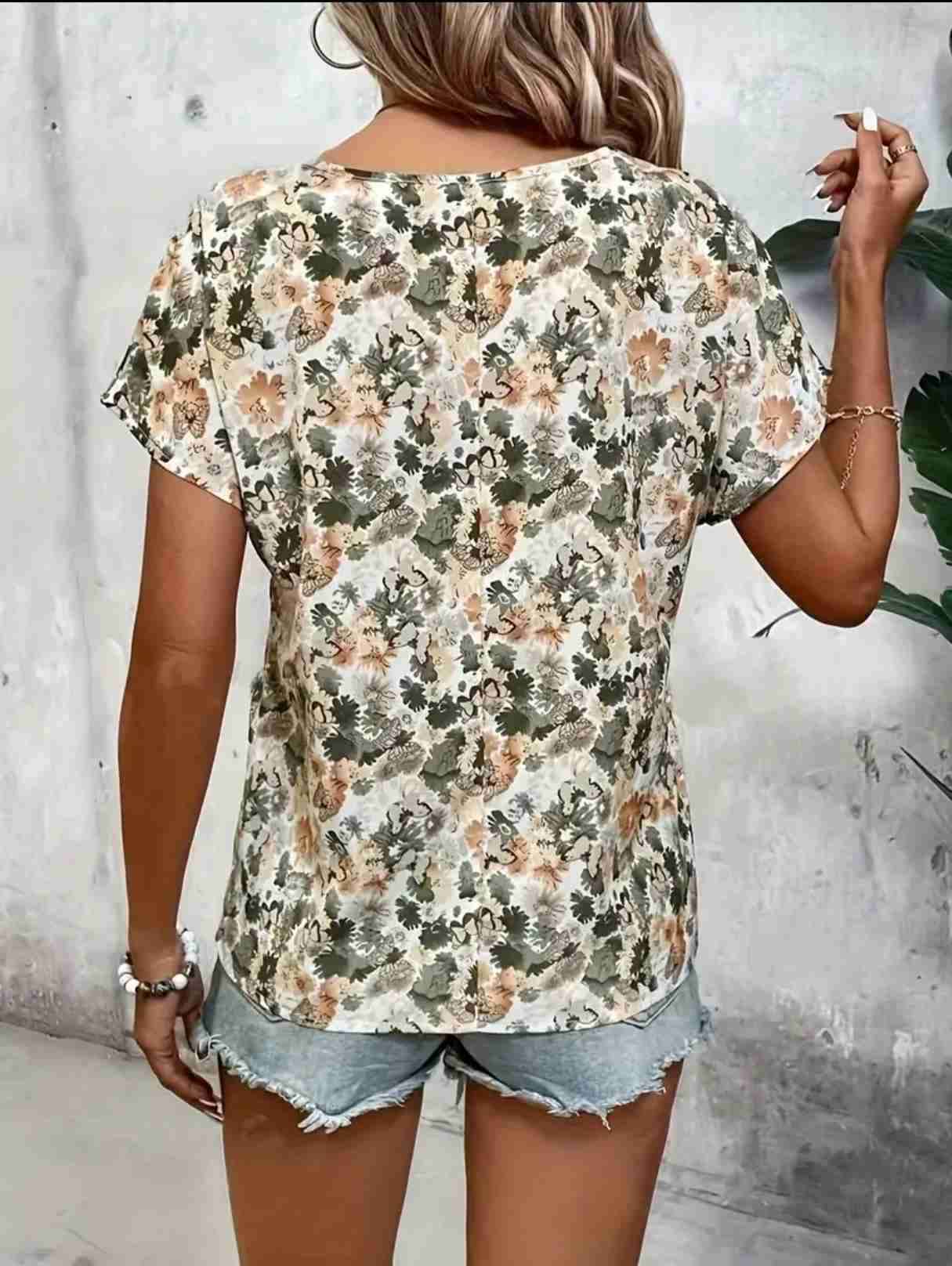 Blusa estampada multicolor - miniatura 3