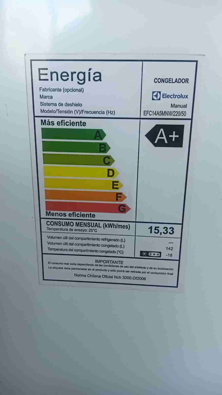 Congelador horizontal blanco marca Electrolux - miniatura 3