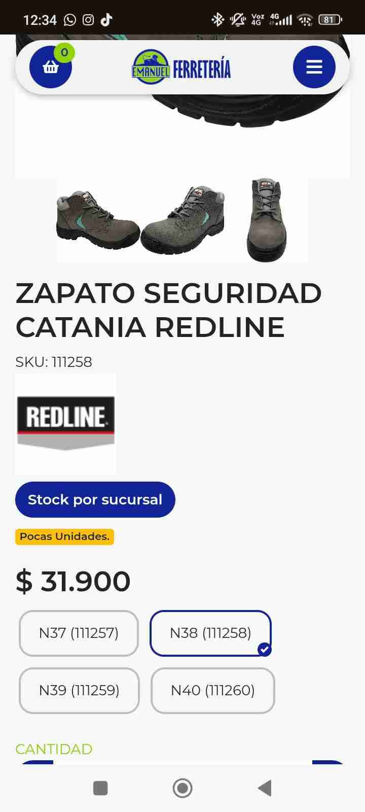 Zapatos de seguridad Catania RedLine - miniatura 2