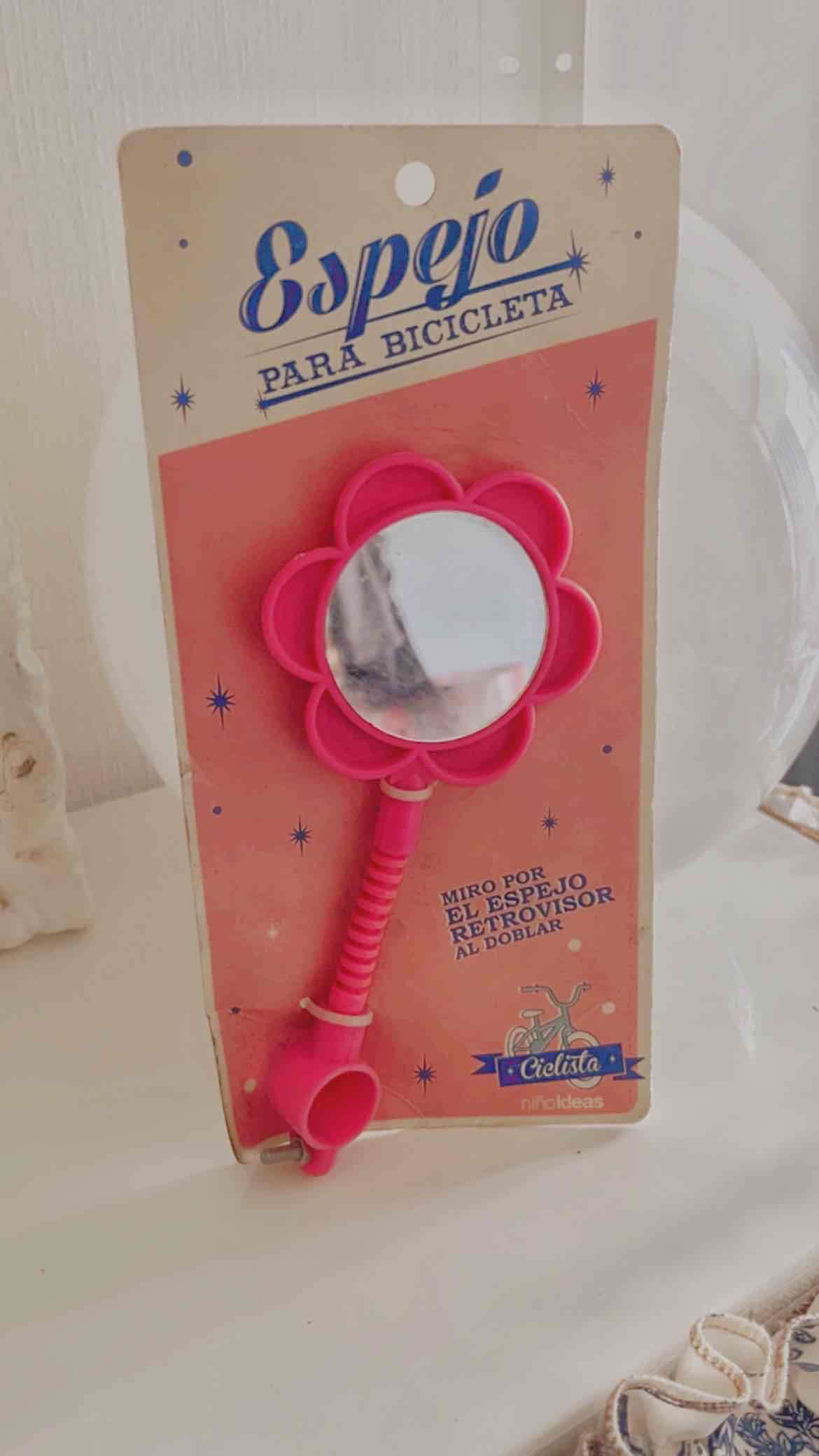 Espejo retrovisor bicicleta rosa - miniatura 1