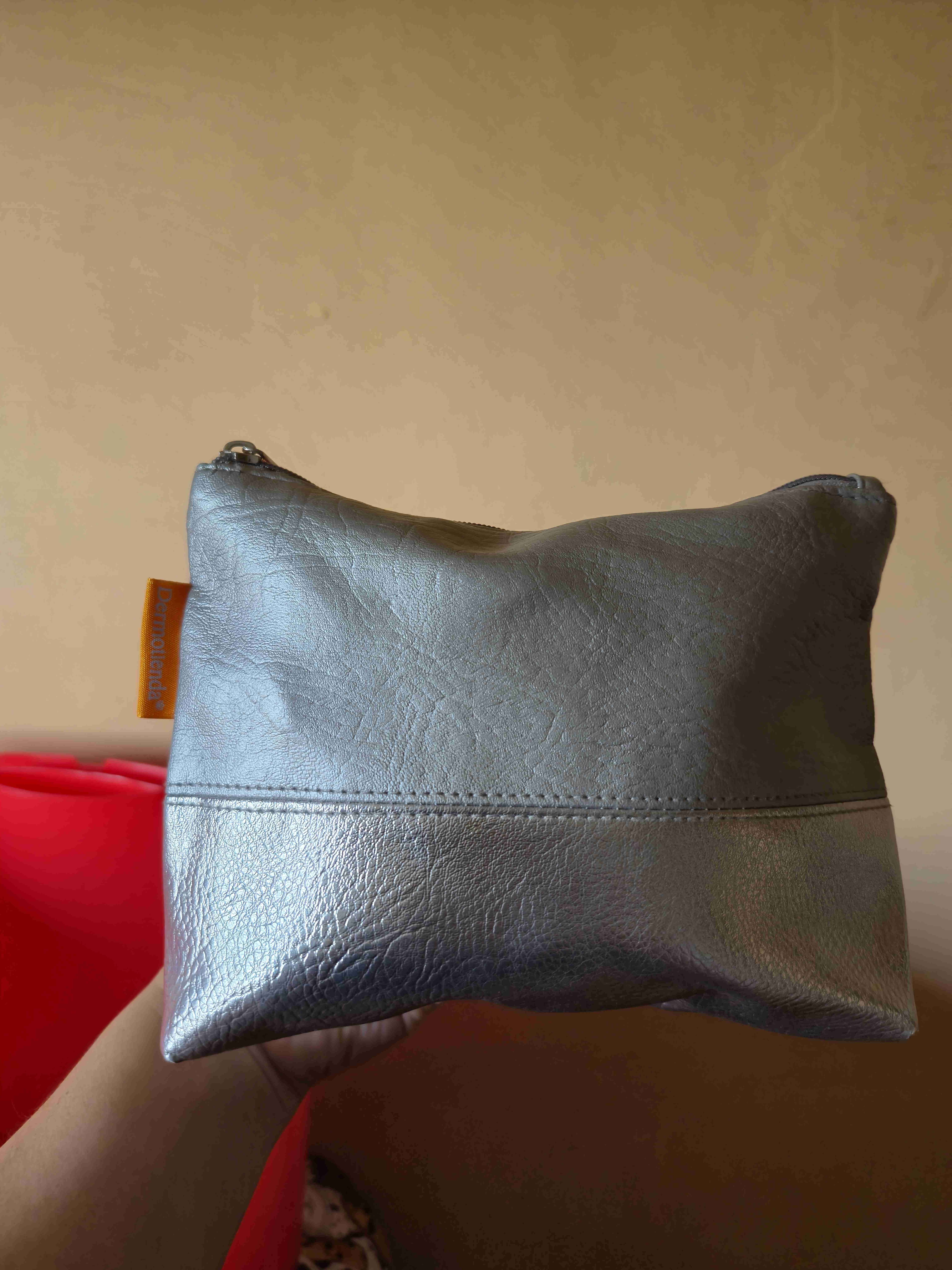 Neceser de cuero plateado - miniatura 2