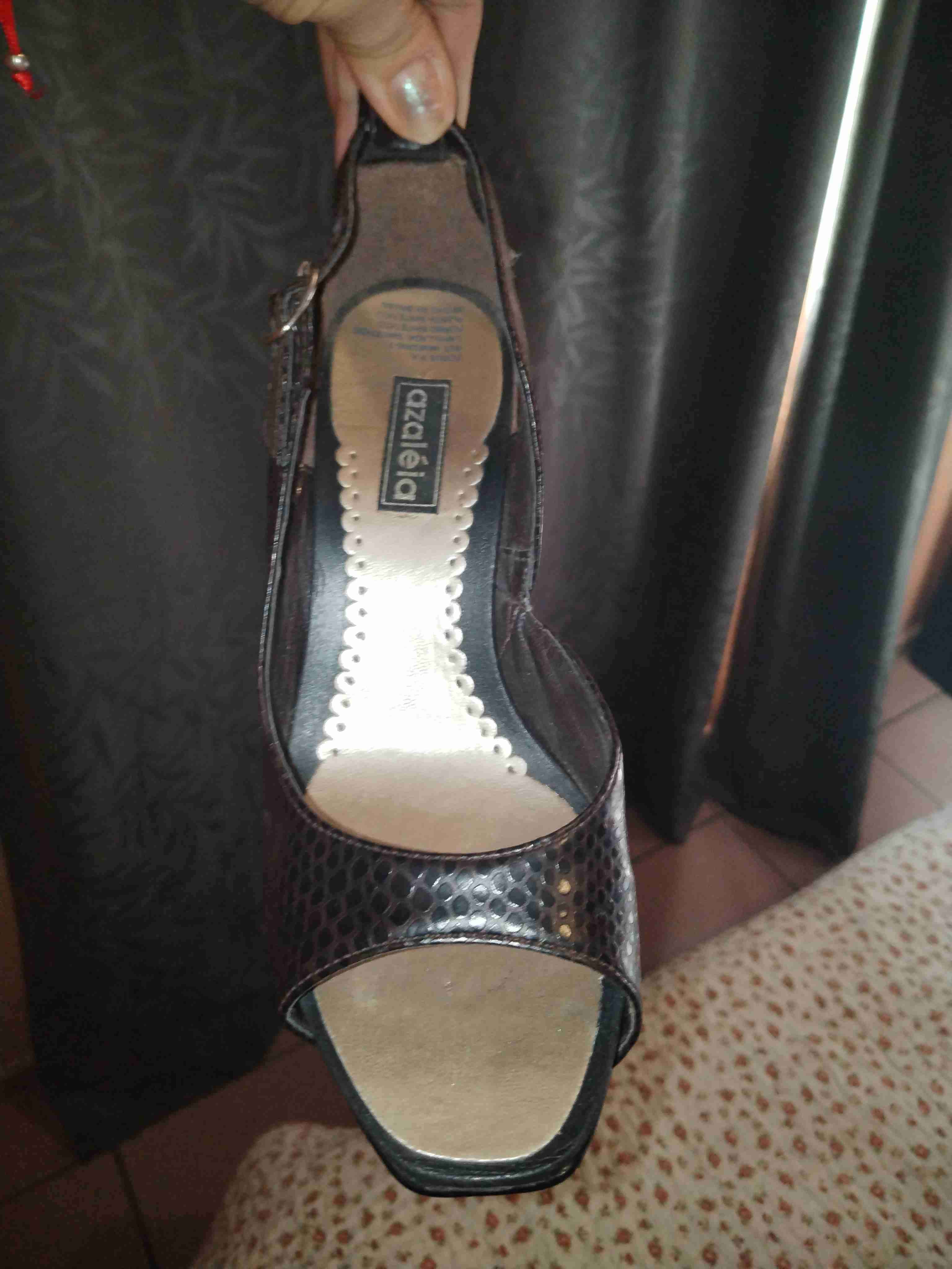 Zapatos de taco alto color café oscuro - miniatura 5