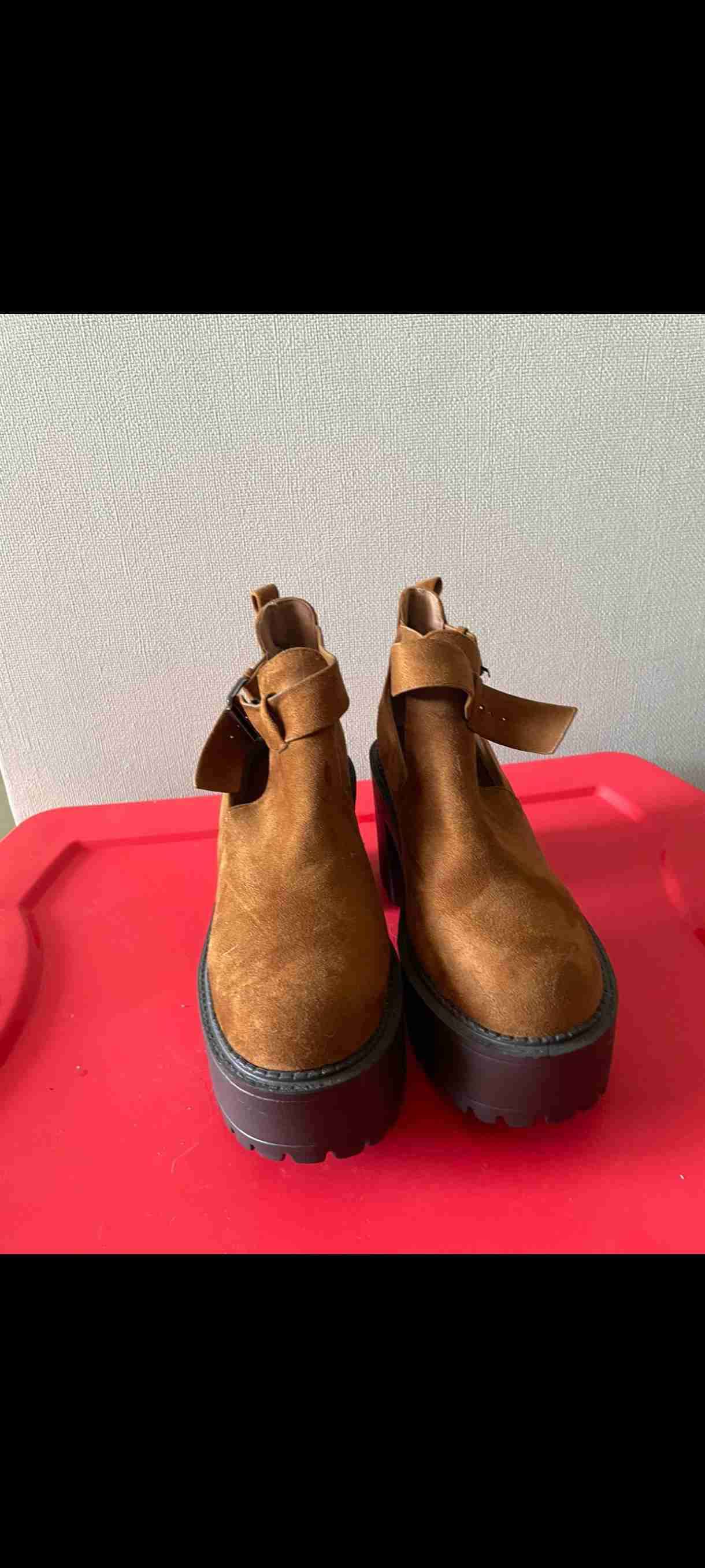 Botines de plataforma café - miniatura 2