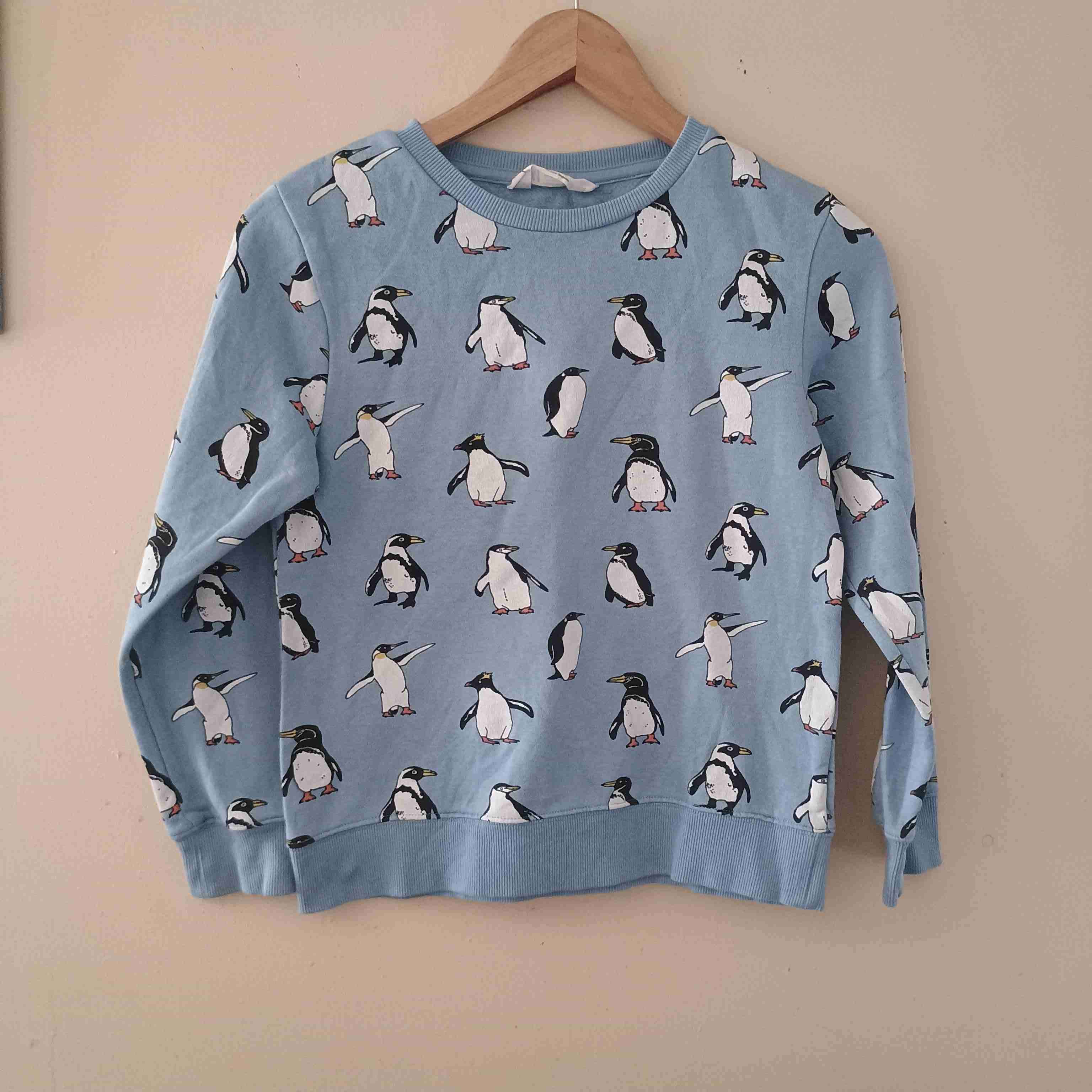 Suéter azul con pingüinos H&M talla 8-10 - miniatura 2