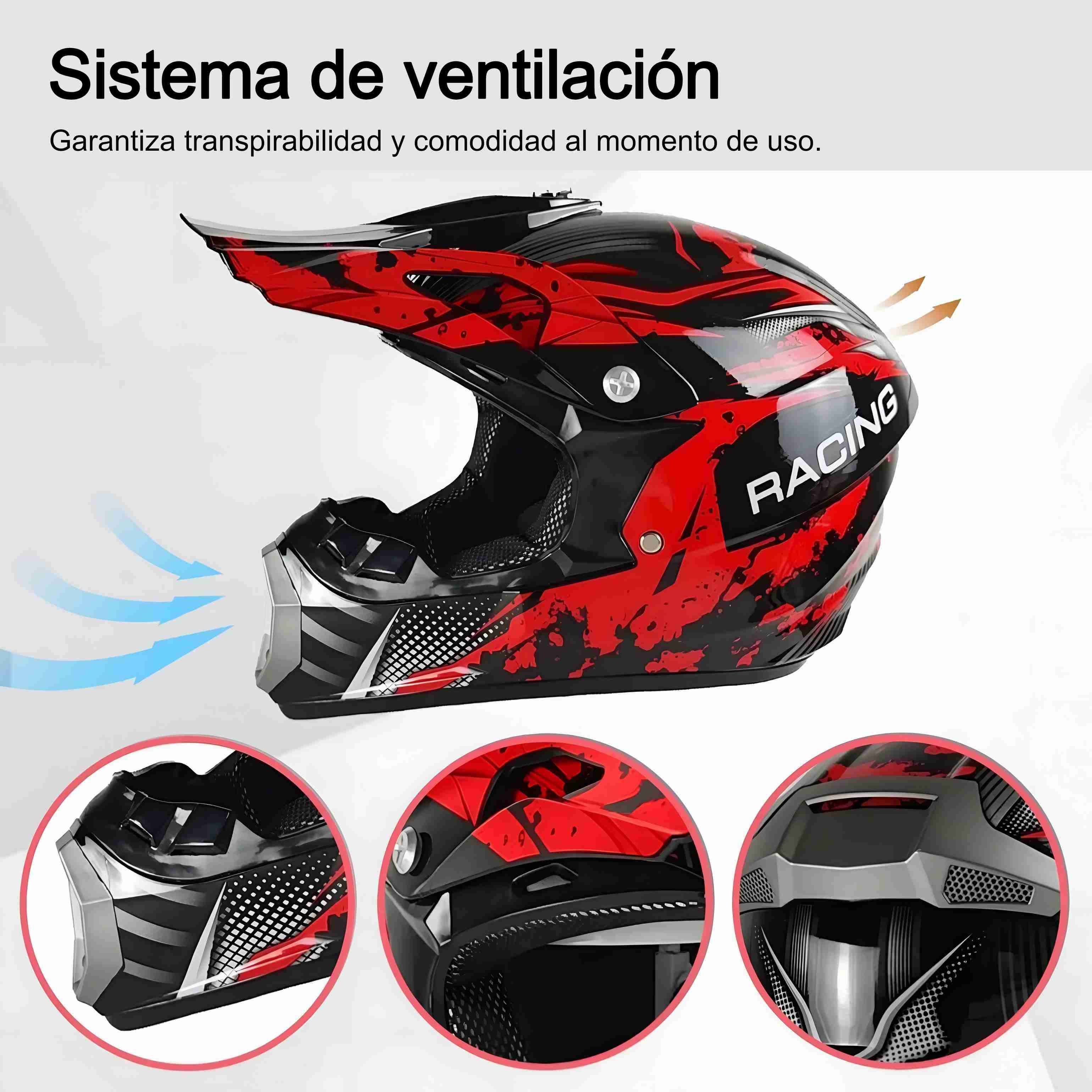 Casco De Motocross para hombre - miniatura 3