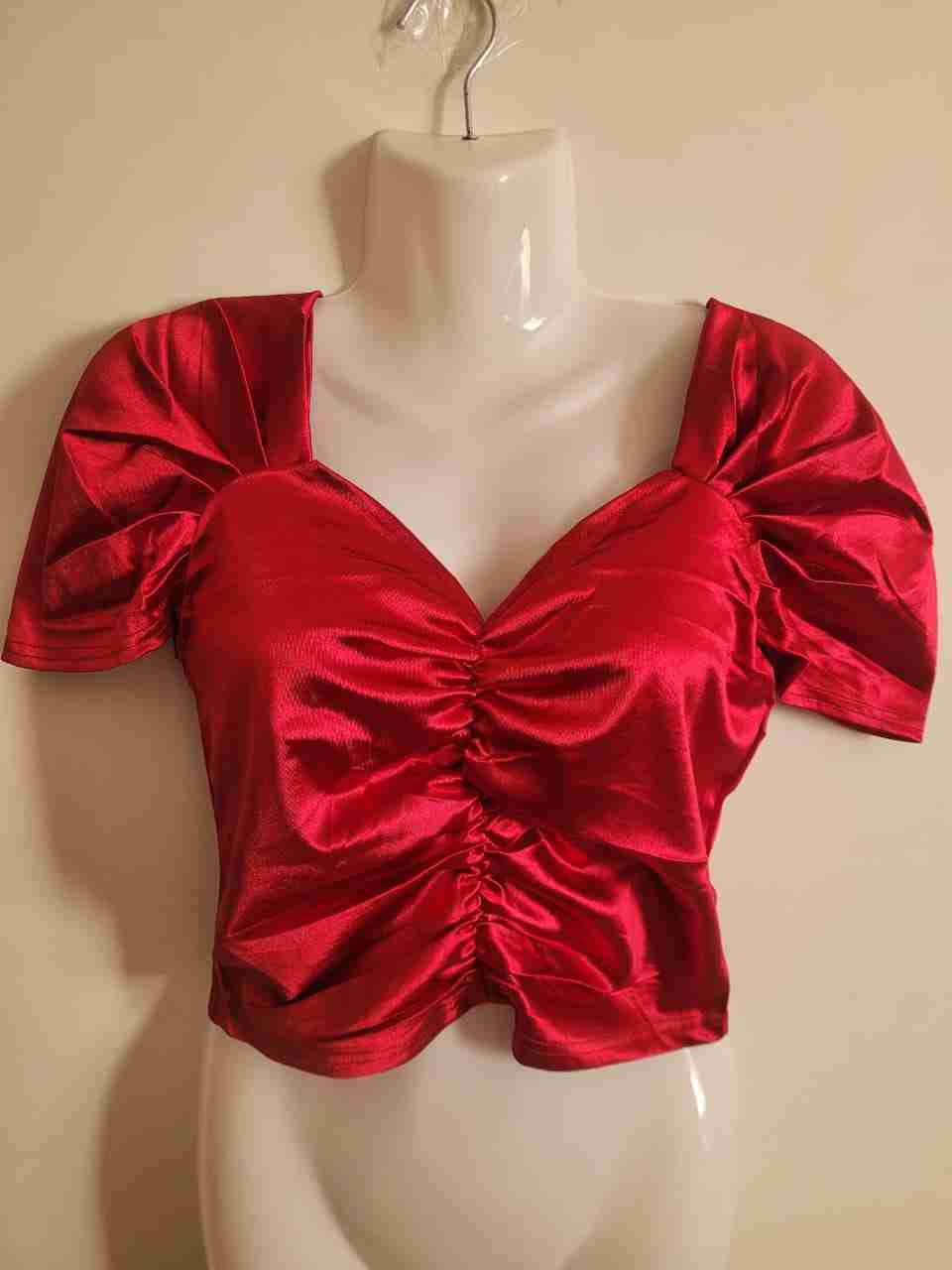 Blusa  de satén elásticado - miniatura 2