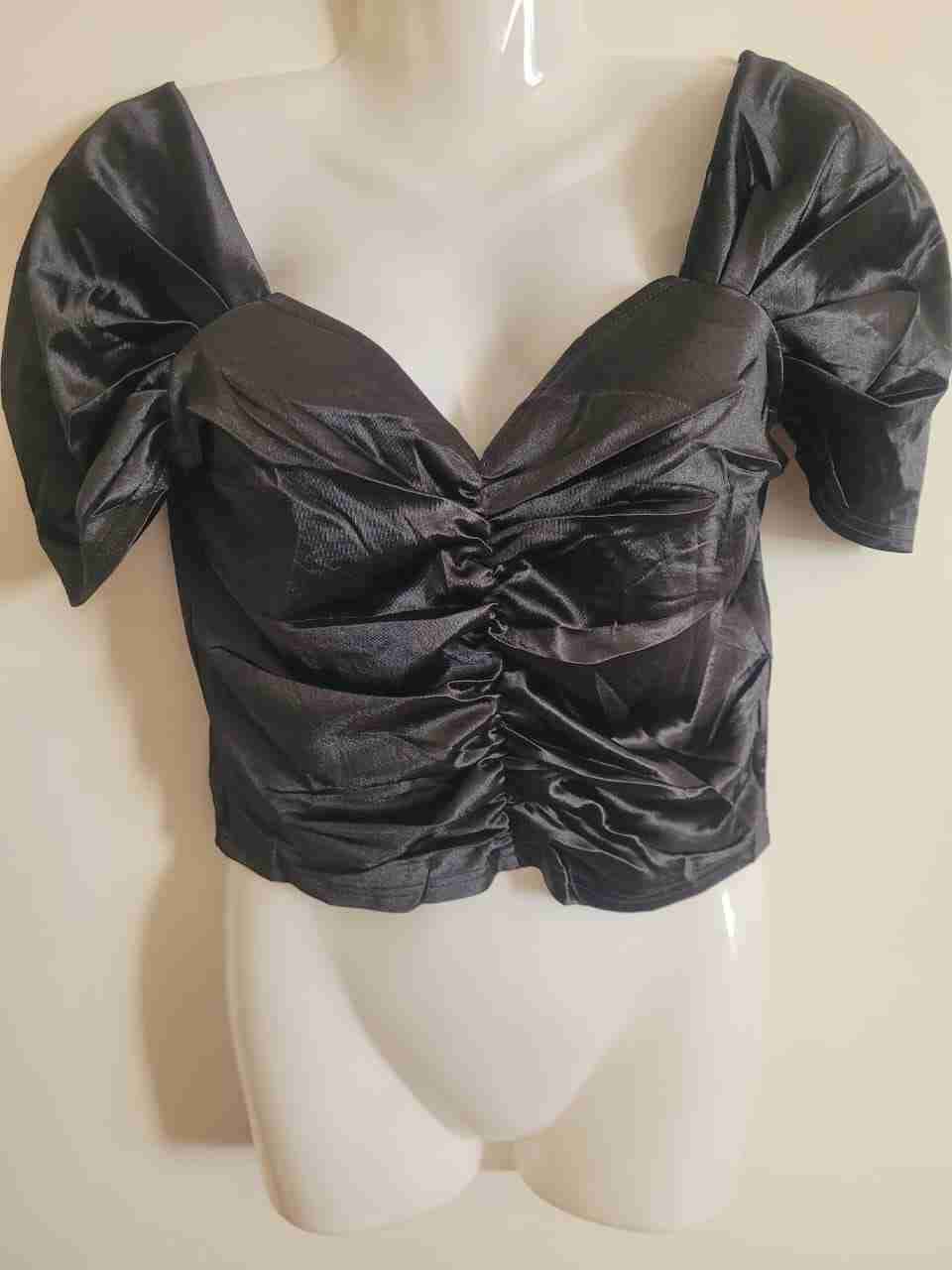 Blusa  de satén elásticado - miniatura 3