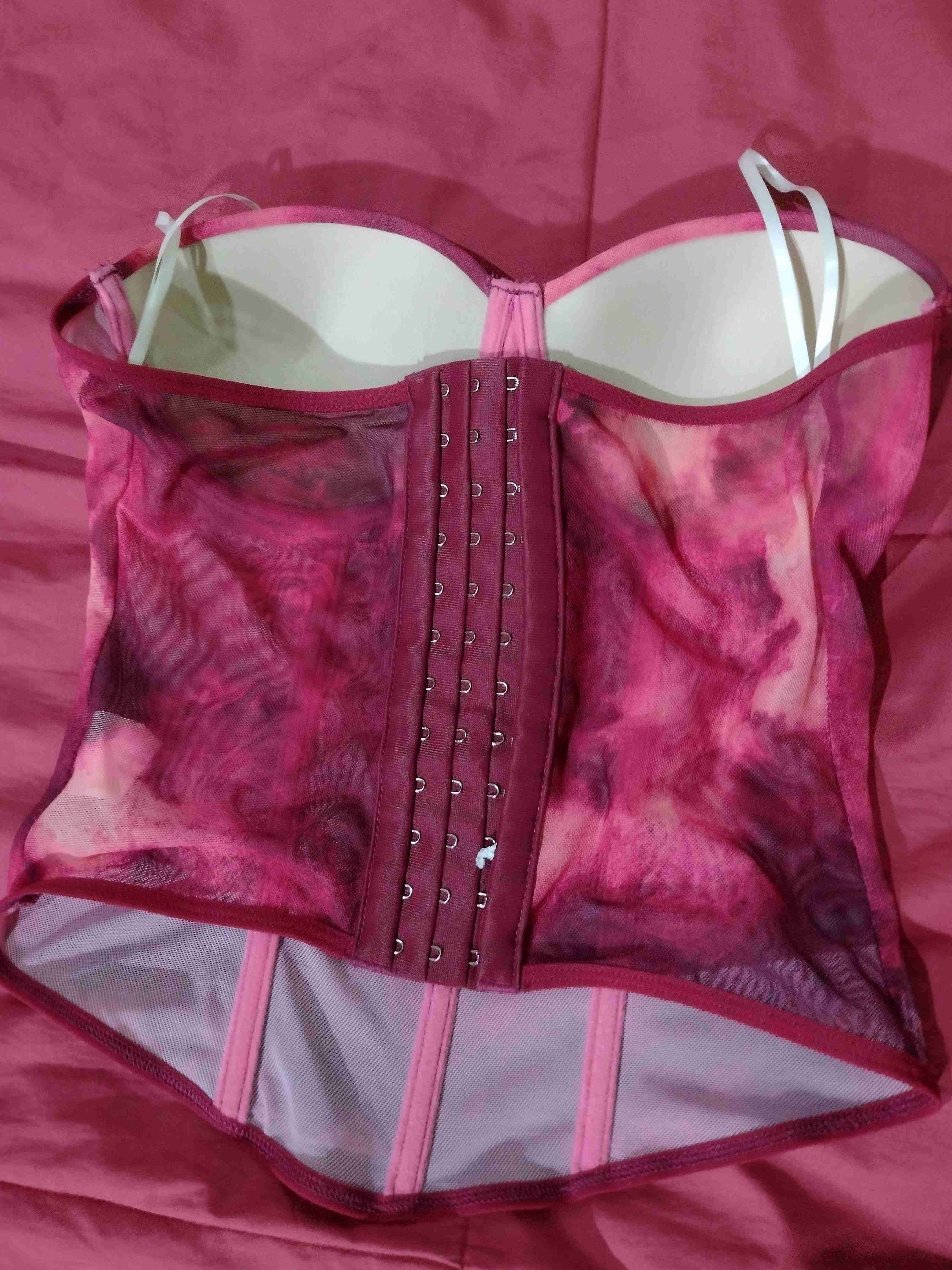 Corpiño rosa con diseño abstracto - miniatura 2