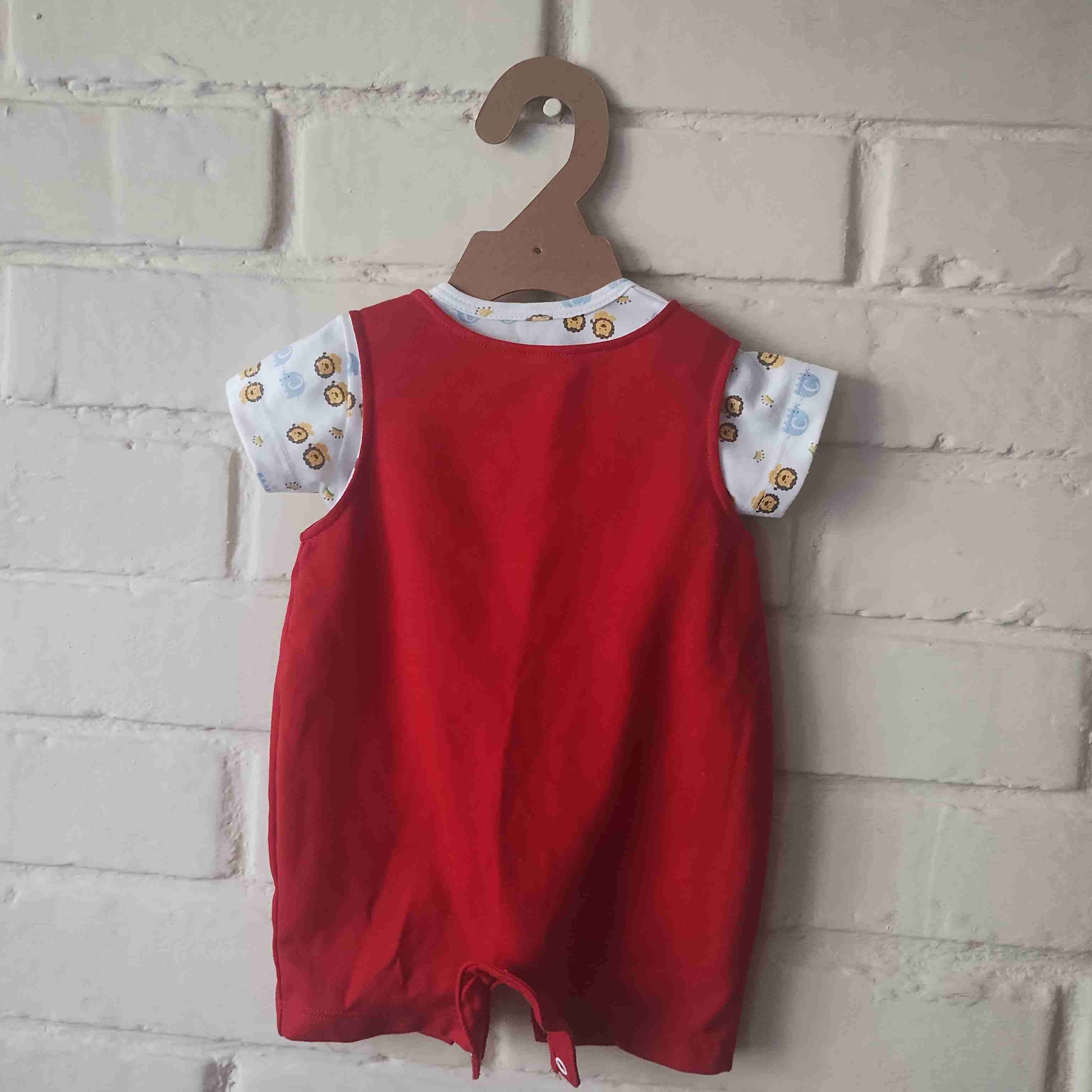 Enterito bebé rojo con león - miniatura 2